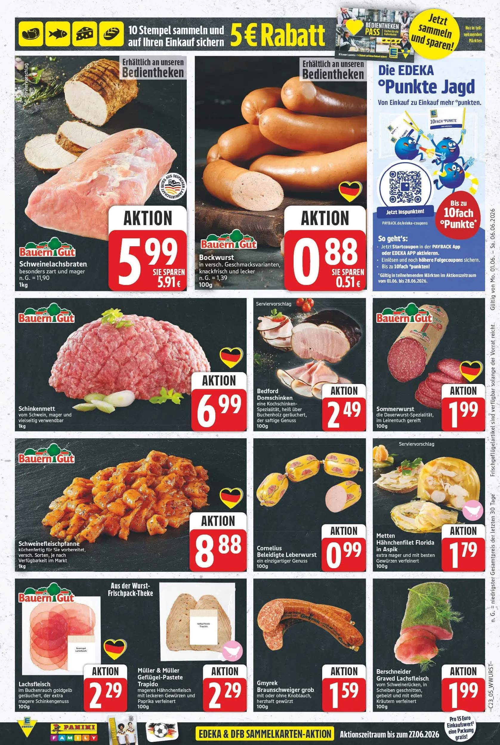 E center Prospekt Hannover (ab 26.05.2026) zum Blättern | Seite: 5 | Produkte: Bockwurst, Paprika, Wurst