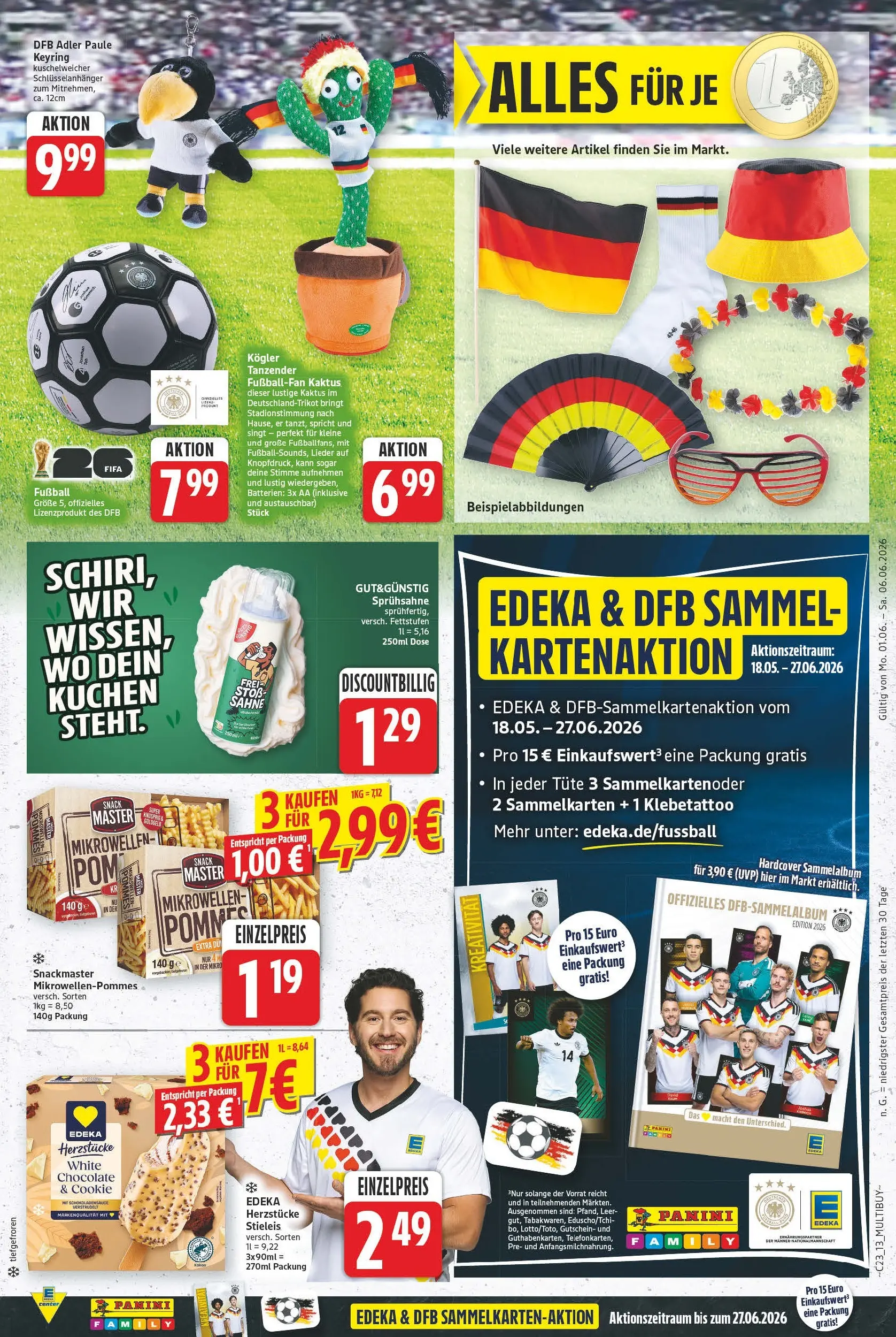 E center Prospekt Hannover (ab 26.05.2026) zum Blättern | Seite: 13 | Produkte: Batterien, Fußball, Kuchen