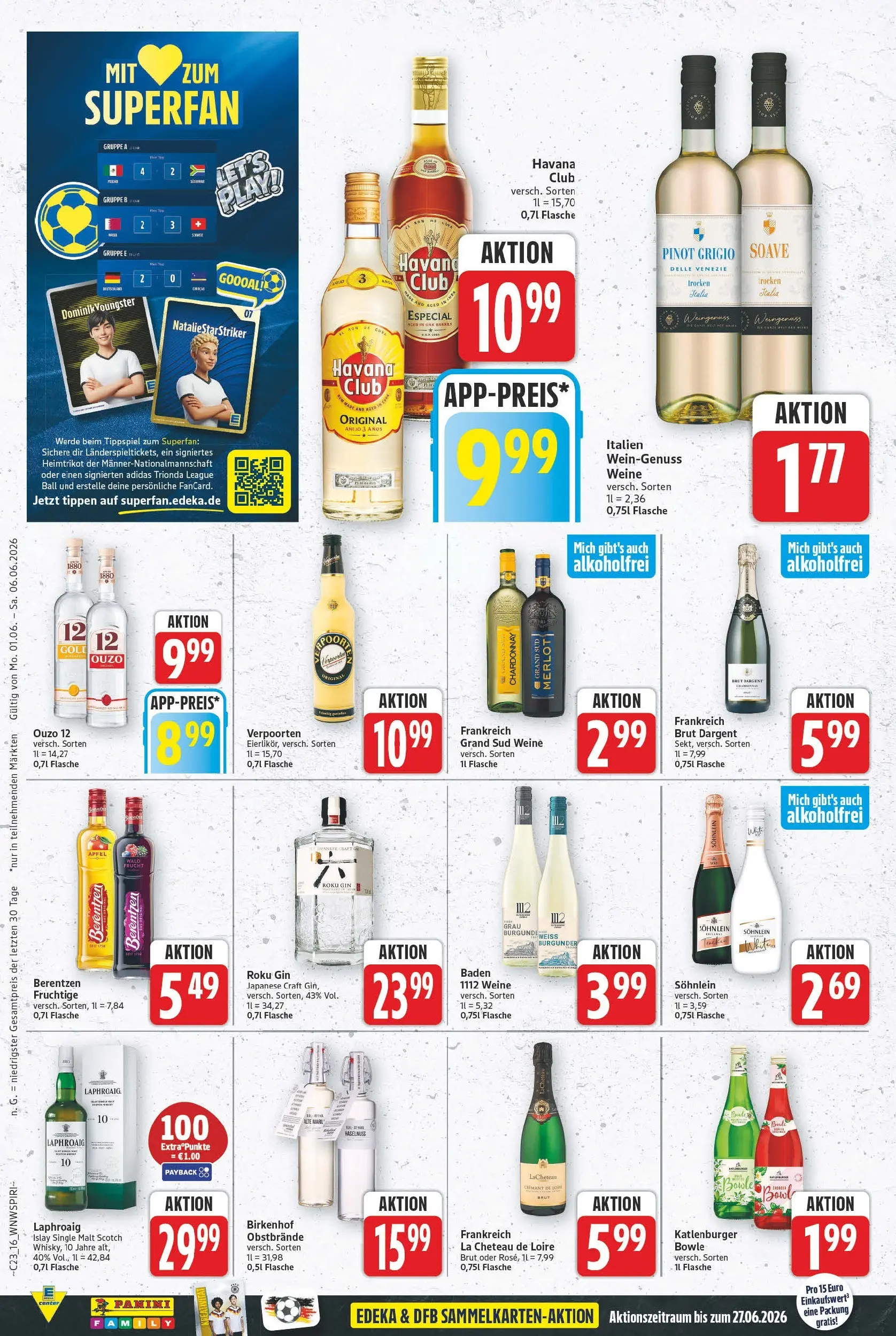 E center Prospekt Hannover (ab 26.05.2026) zum Blättern | Seite: 16 | Produkte: Merlot, Äpfel, Gin, Berentzen