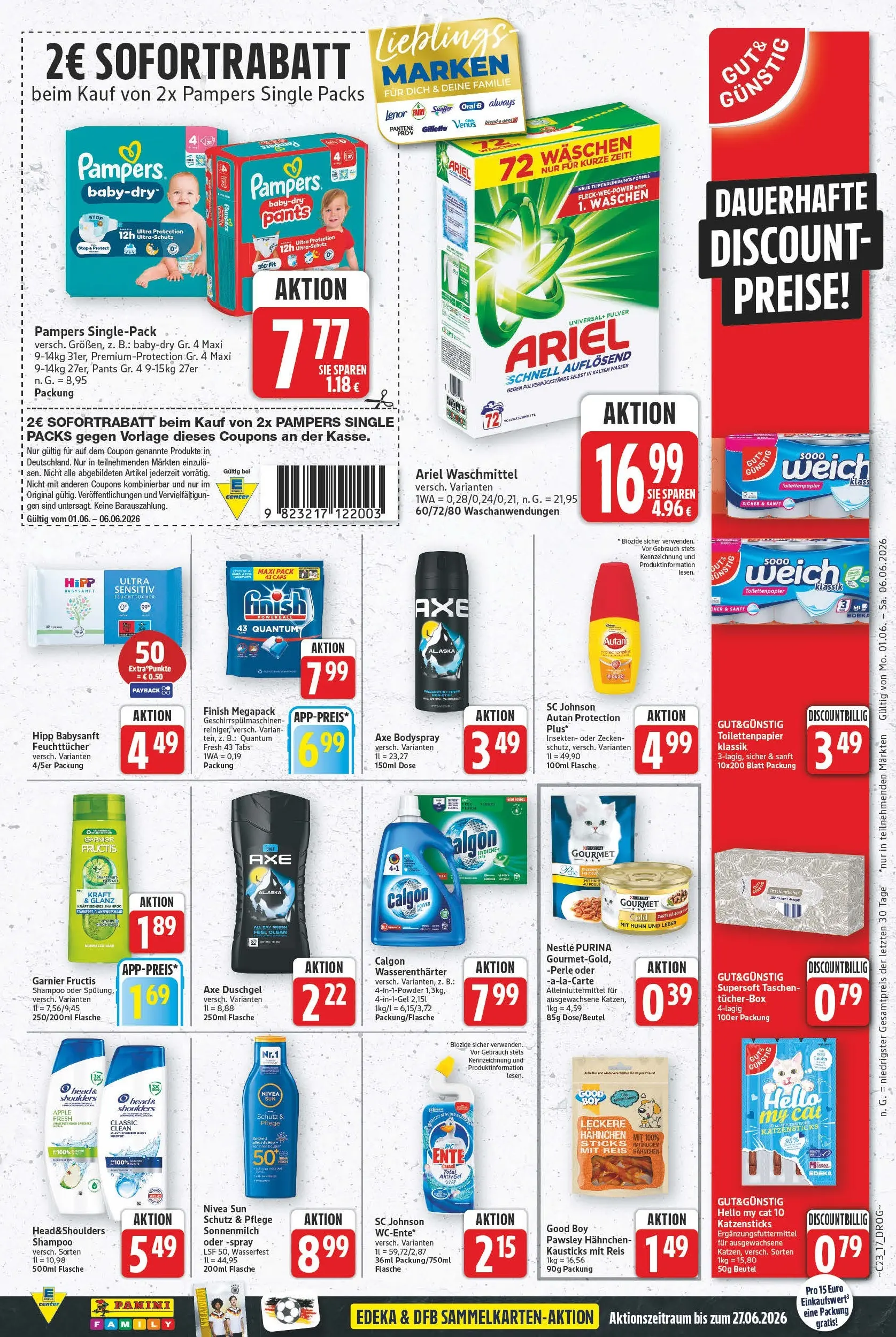 E center Prospekt Hannover (ab 26.05.2026) zum Blättern | Seite: 17 | Produkte: Lenor, Duschgel, Waschmittel, Axe