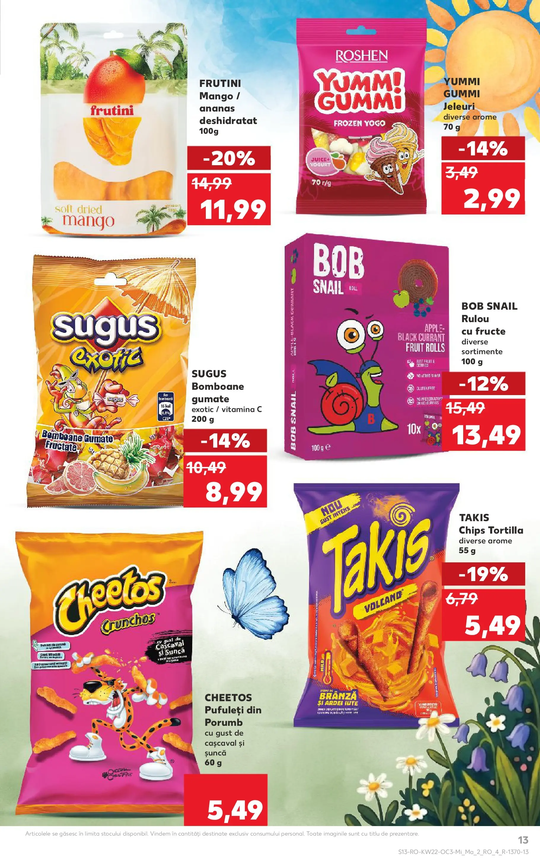 Kaufland Alexandria 27.05.2026 - Revista si Oferta | Pagină: 13 | Produse: Cașcaval, Pufuleți, Fructe, Mango