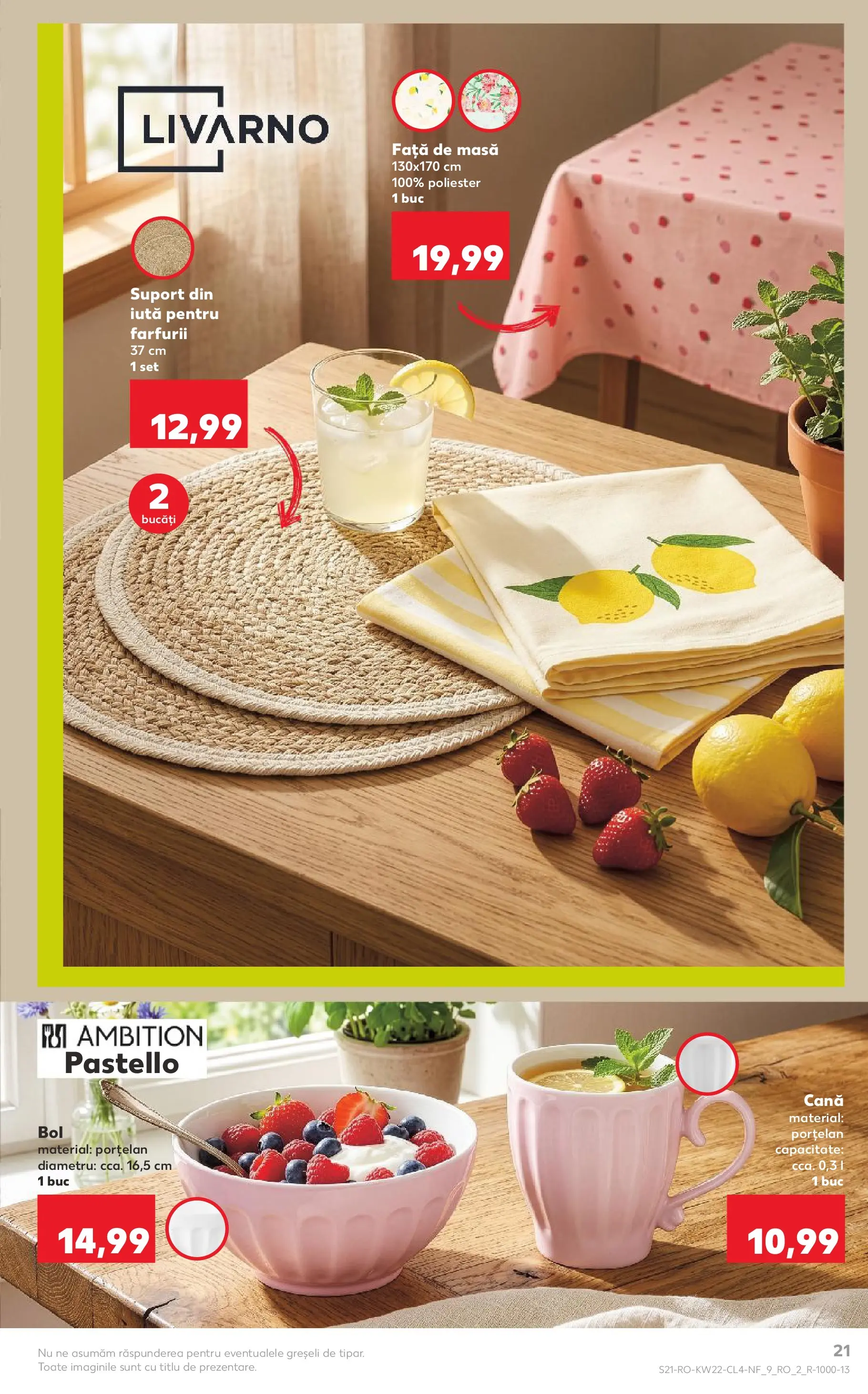 Kaufland Comarnic 26.05.2026 - Revista si Oferta | Pagină: 21 | Produse: Față de masă, Bol, Masă