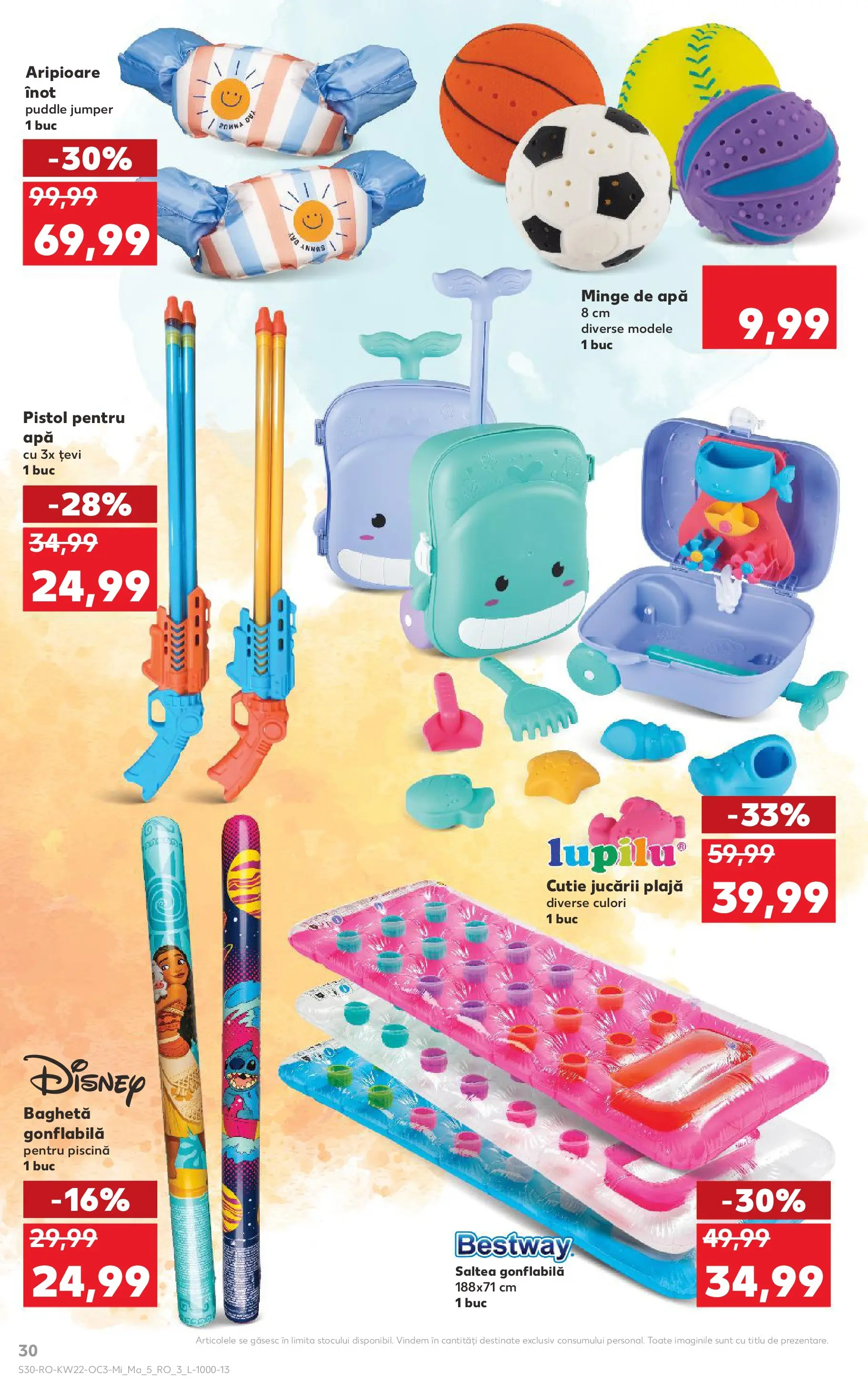 Kaufland Domnesti 26.05.2026 - Revista si Oferta | Pagină: 30 | Produse: Saltea, Piscină, Saltea gonflabilă, Apă