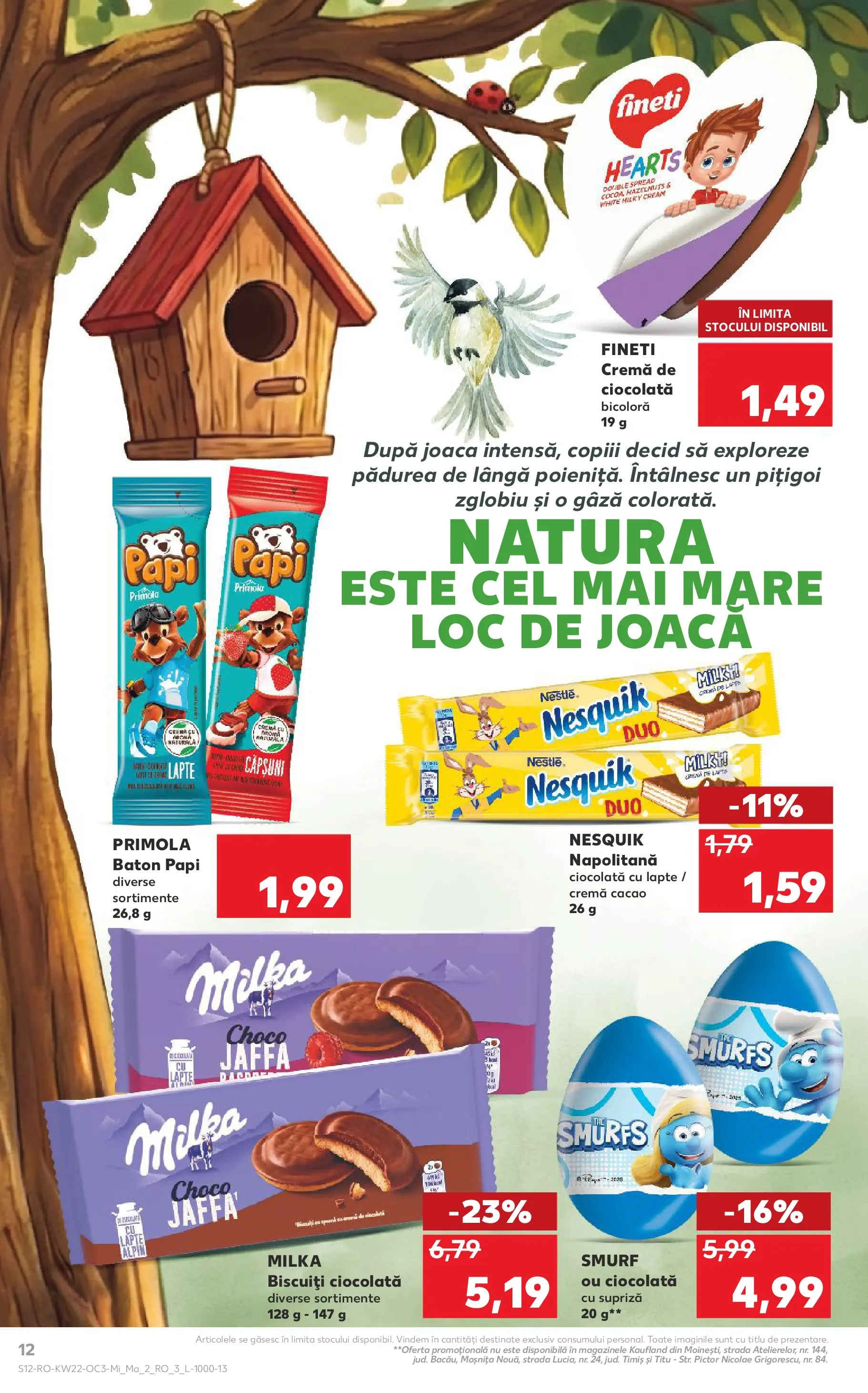 Kaufland Domnesti 26.05.2026 - Revista si Oferta | Pagină: 12 | Produse: Cremă, Căpșuni, Cacao, Biscuiți