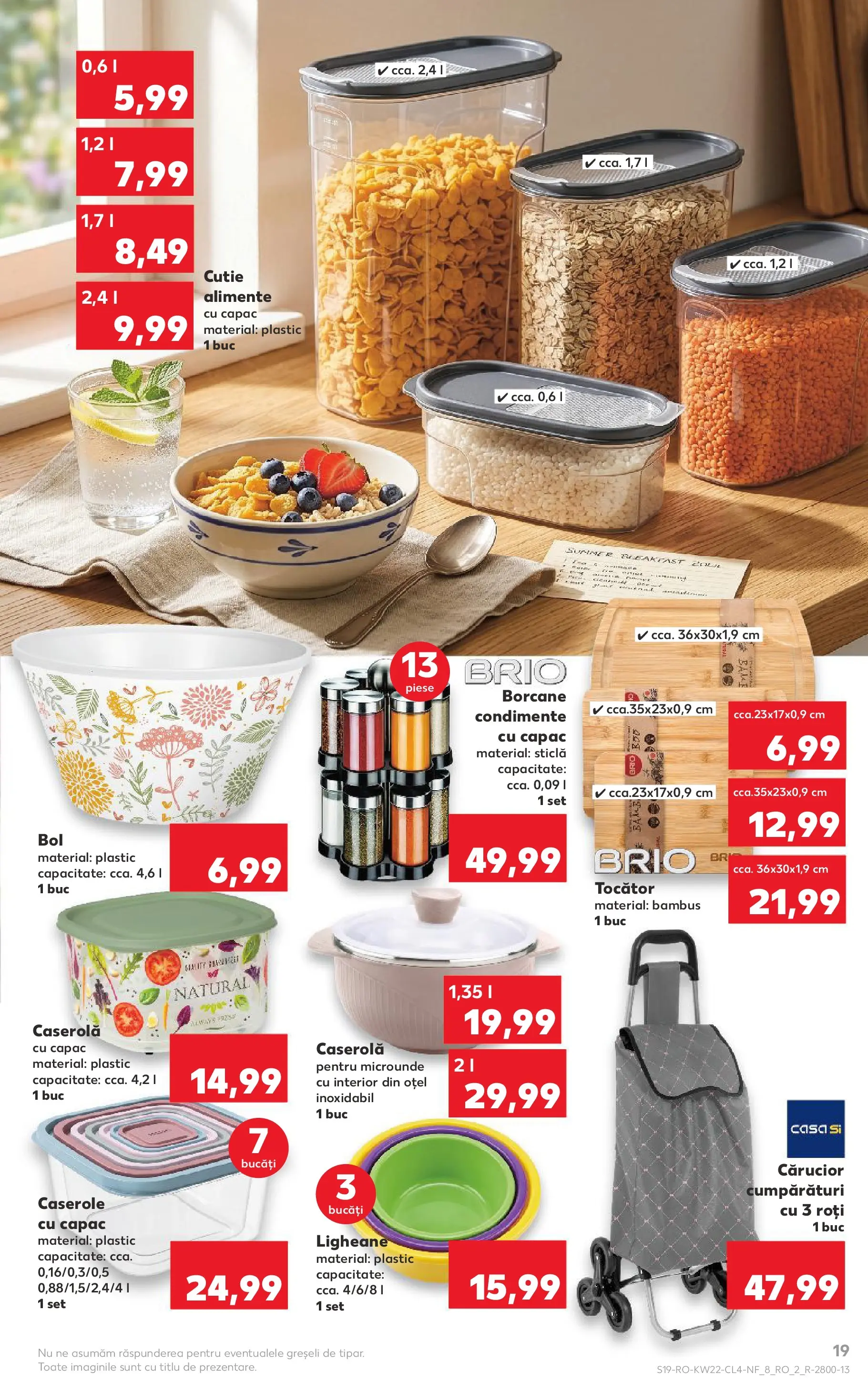 Kaufland Codlea 27.05.2026 - Revista si Oferta | Pagină: 19 | Produse: Caserole, Cutie alimente, Cutie, Tocător