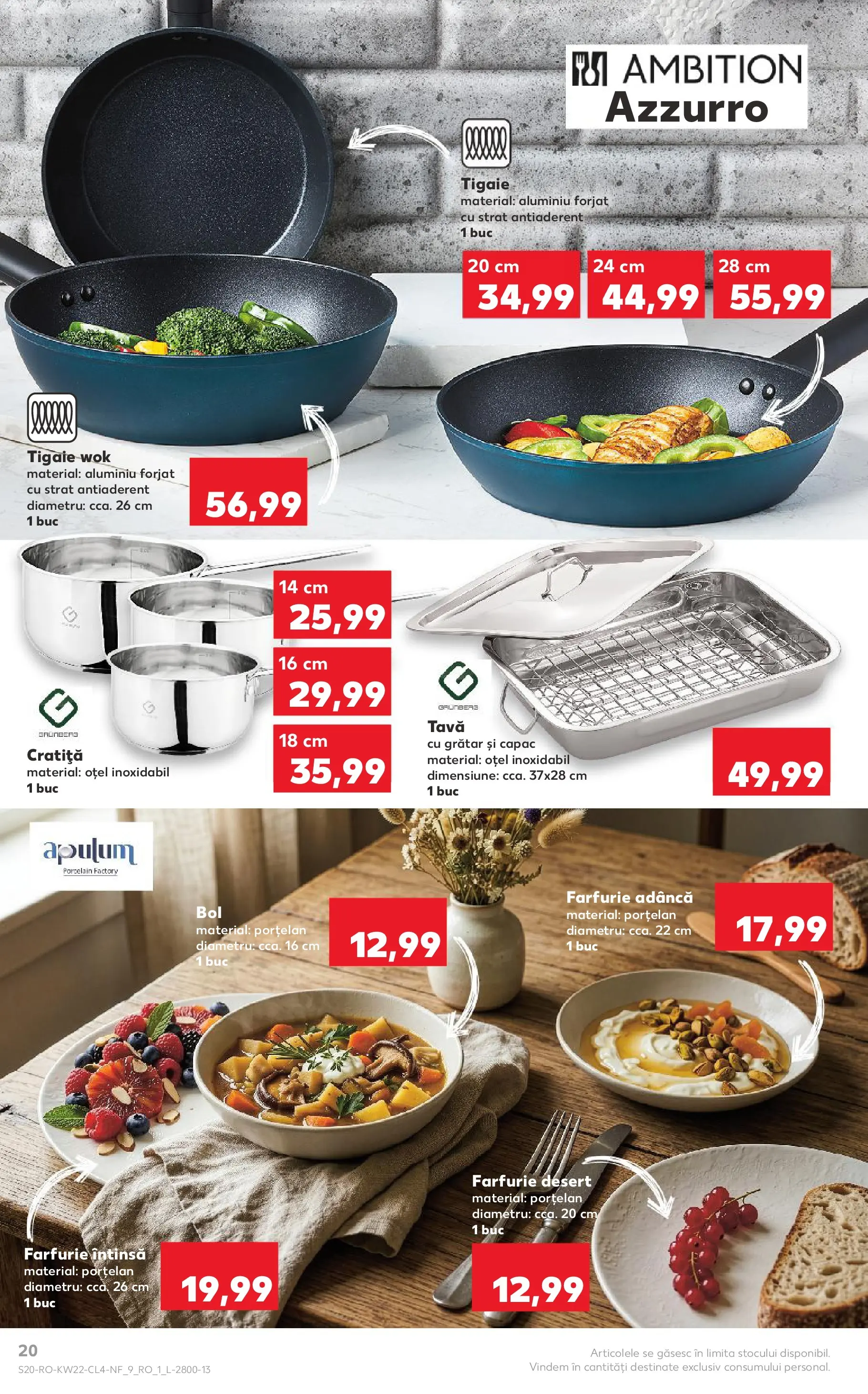 Kaufland Codlea 27.05.2026 - Revista si Oferta | Pagină: 20 | Produse: Tigaie, Cratiță, Bol, Grătar