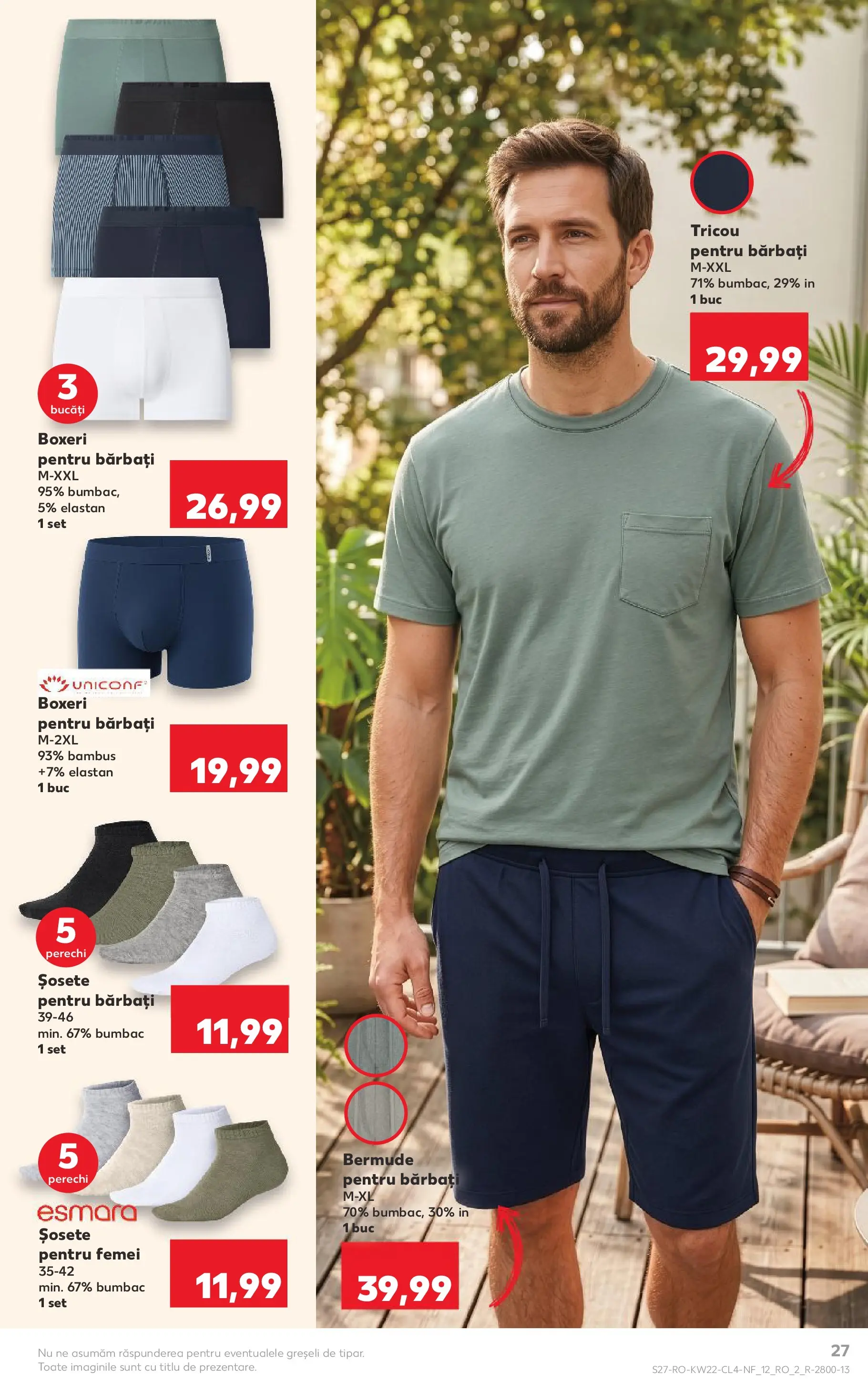 Kaufland Codlea 27.05.2026 - Revista si Oferta | Pagină: 27 | Produse: Kestane, Tricou, Șosete, Boxeri