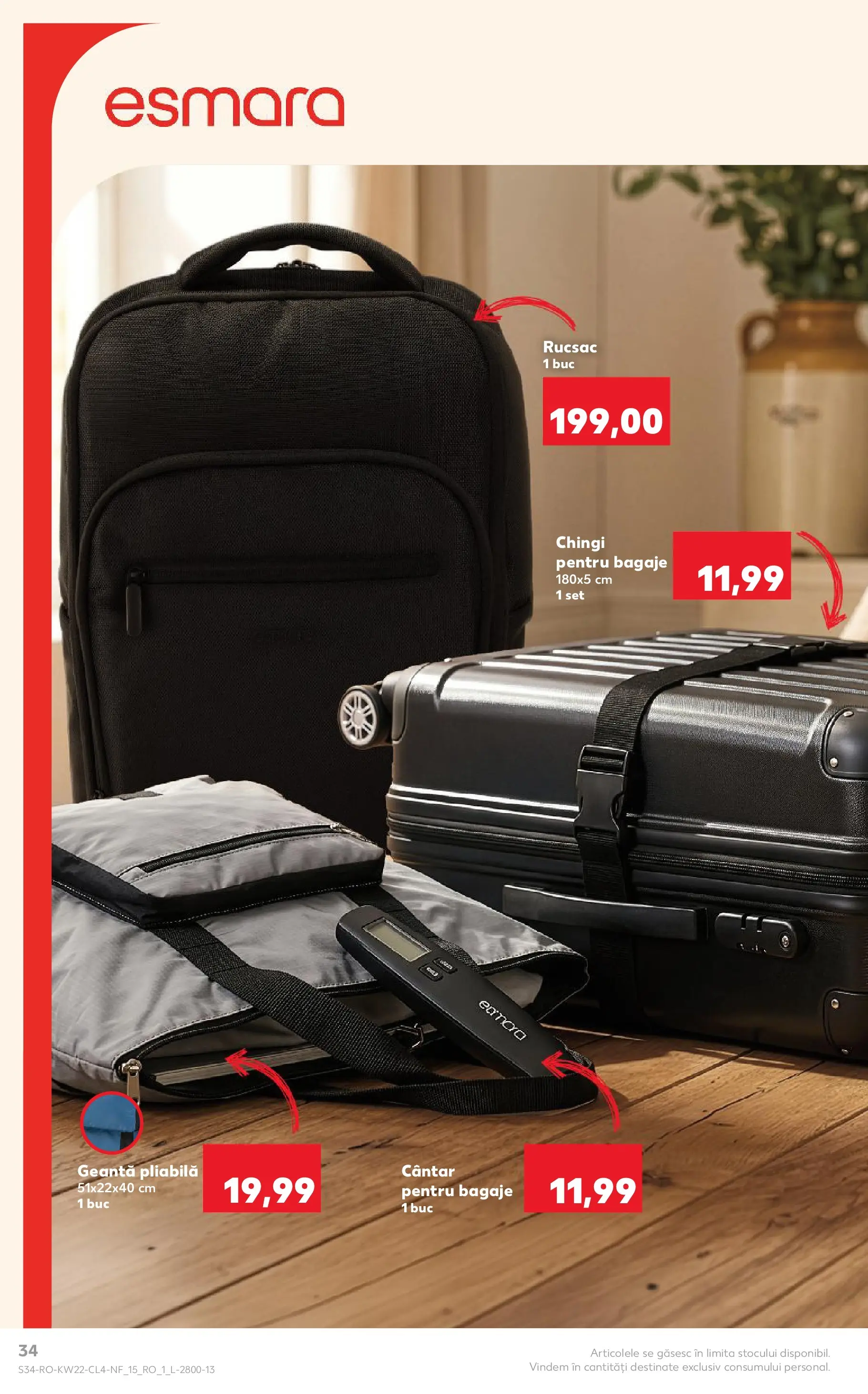 Kaufland Codlea 27.05.2026 - Revista si Oferta | Pagină: 34 | Produse: Geantă, Cântar, Rucsac