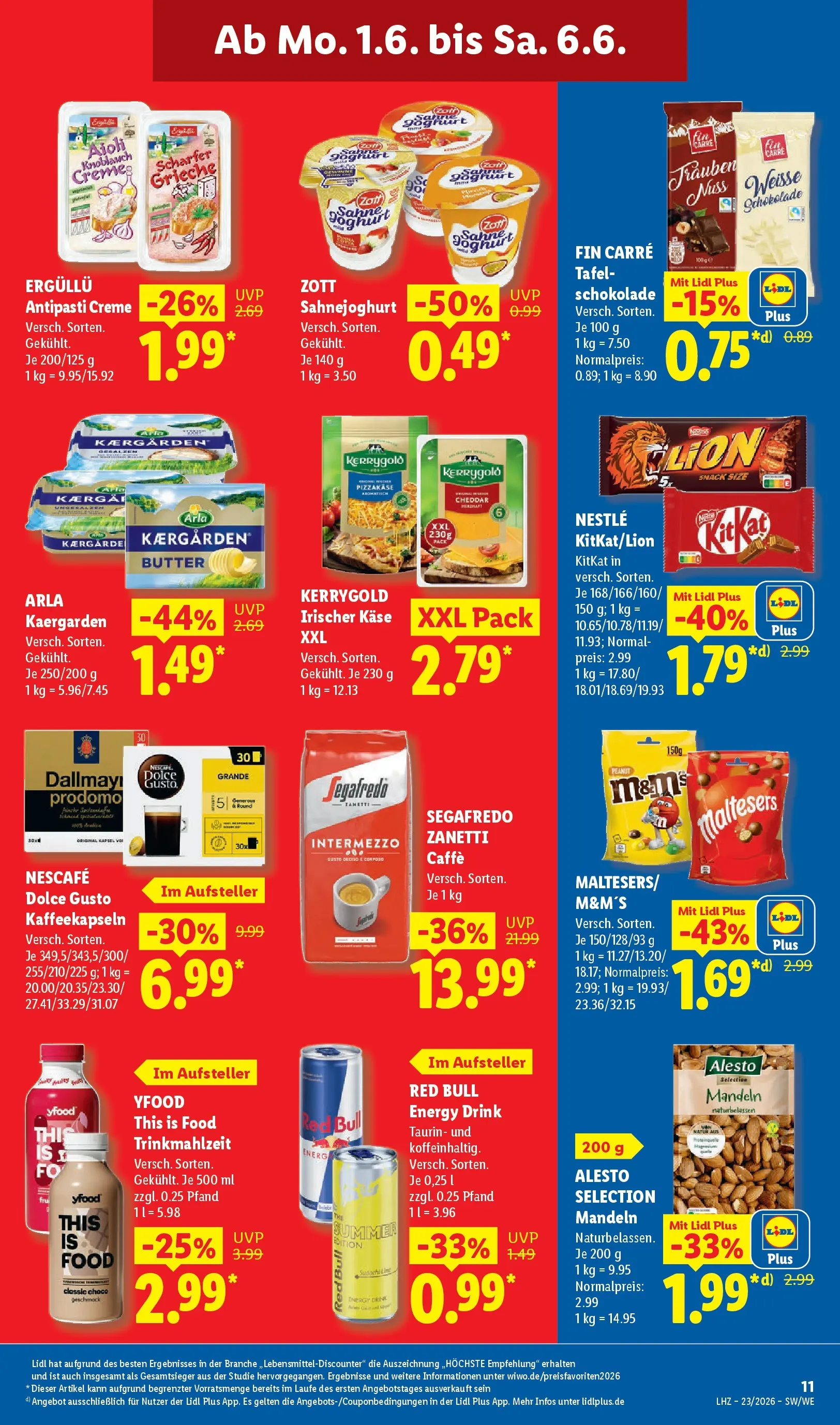 Lidl Prospekt Weikersheim (ab 31.05.2026) » Angebote online | Seite: 17 | Produkte: Red bull, Schokolade, YFood, Dolce gusto Lidl Prospekt Weikersheim (ab 31.05.2026) zum Blättern » Angebote | Seite: 17 | Produkte: Red bull, Schokolade, YFood, Dolce gusto