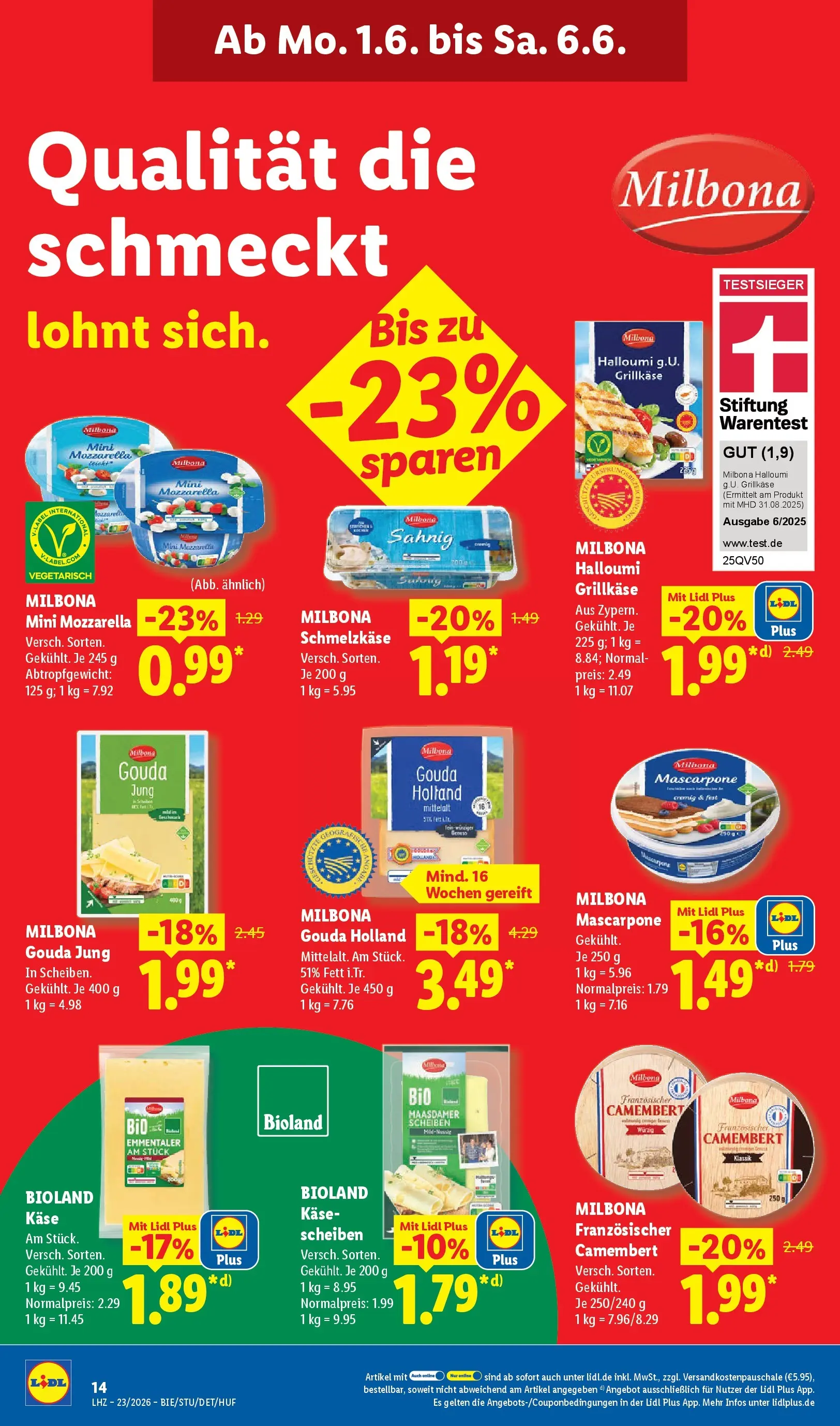 Lidl Prospekt Mühlacker (ab 31.05.2026) » Angebote online | Seite: 24 | Produkte: Käse, Mascarpone, Mozzarella, Gouda Lidl Prospekt Mühlacker (ab 31.05.2026) zum Blättern » Angebote | Seite: 24 | Produkte: Käse, Mascarpone, Mozzarella, Gouda