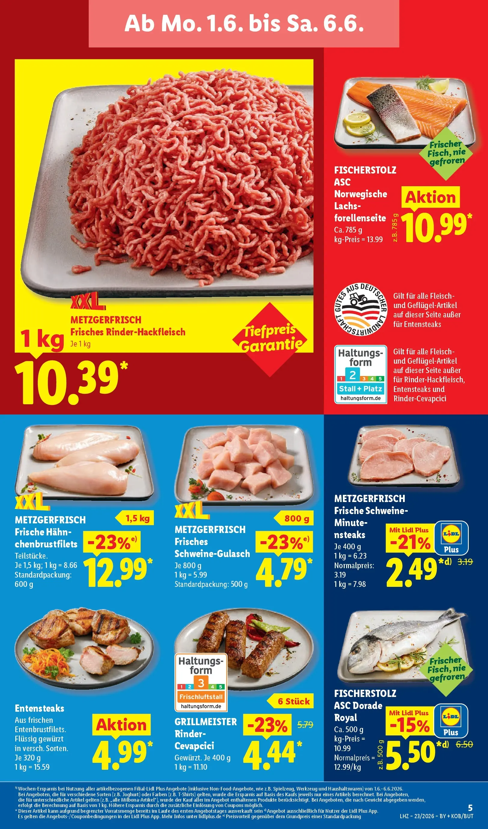 Lidl Prospekt Rheinbrohl (ab 01.06.2026) » Angebote online | Seite: 15 | Produkte: Schweinegulasch, Dorade, Lachs, Fleisch Lidl Prospekt Rheinbrohl (ab 01.06.2026) zum Blättern » Angebote | Seite: 15 | Produkte: Schweinegulasch, Dorade, Lachs, Fleisch