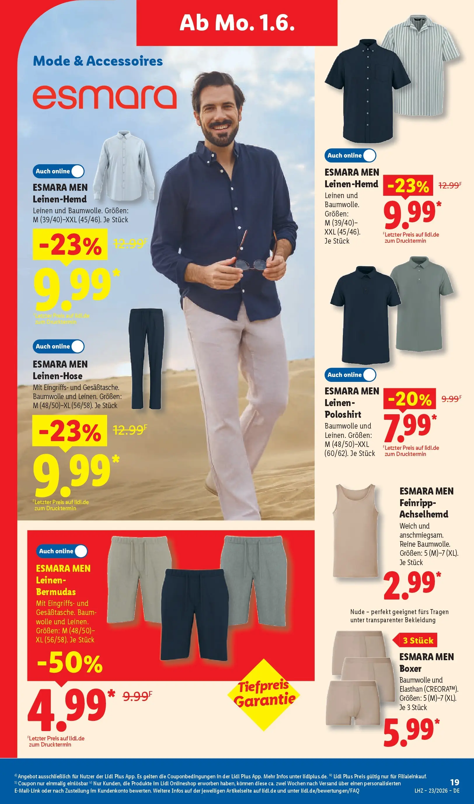 Lidl Prospekt Weikersheim (ab 31.05.2026) » Angebote online | Seite: 35 | Produkte: Leinenhose, Poloshirt, Bekleidung, Boxer Lidl Prospekt Weikersheim (ab 31.05.2026) zum Blättern » Angebote | Seite: 35 | Produkte: Leinenhose, Poloshirt, Bekleidung, Boxer