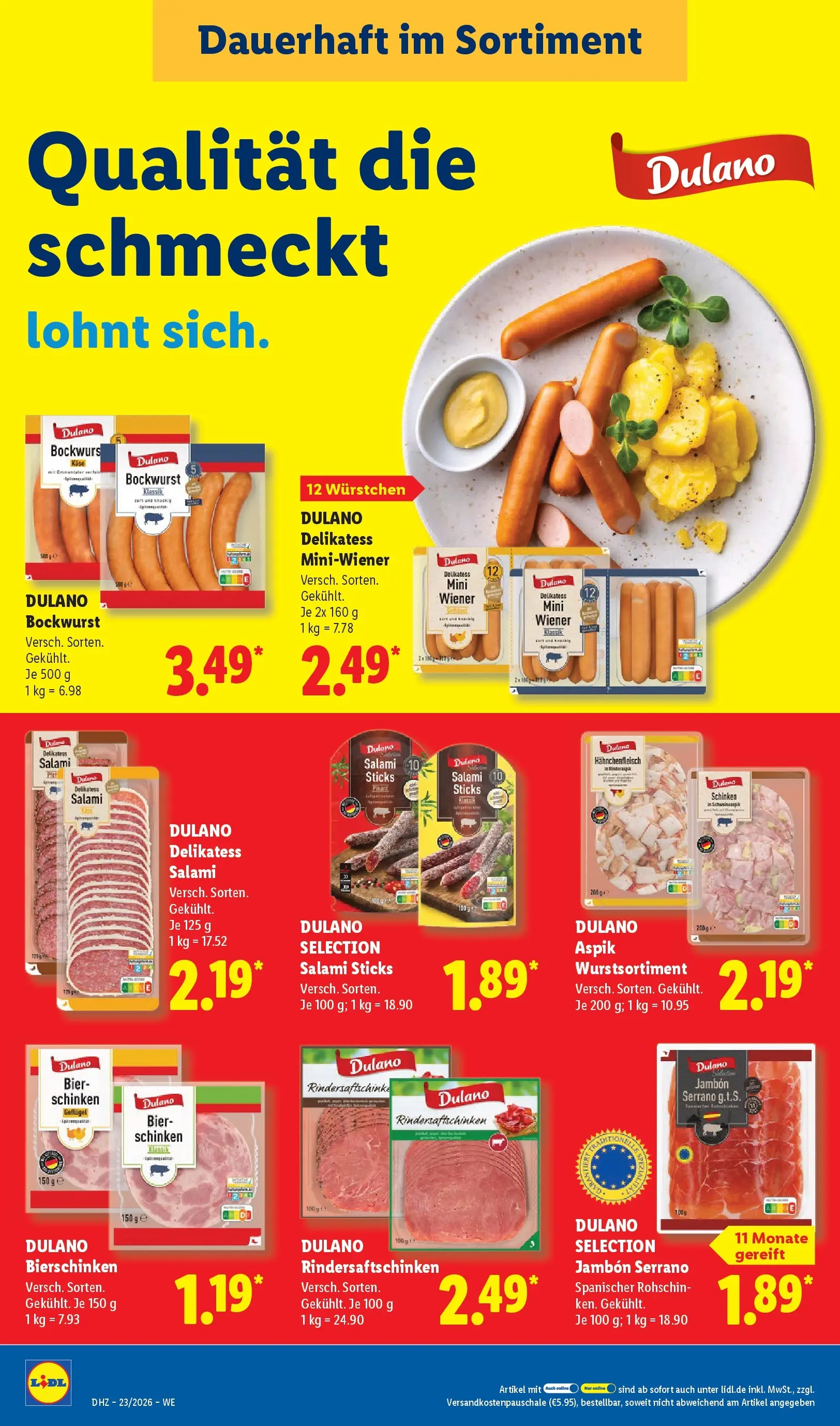Lidl Prospekt Künzell (ab 31.05.2026) » Angebote online | Seite: 22 | Produkte: Bockwurst, Bier, Salami, Schinken Lidl Prospekt Künzell (ab 31.05.2026) zum Blättern » Angebote | Seite: 22 | Produkte: Bockwurst, Bier, Salami, Schinken