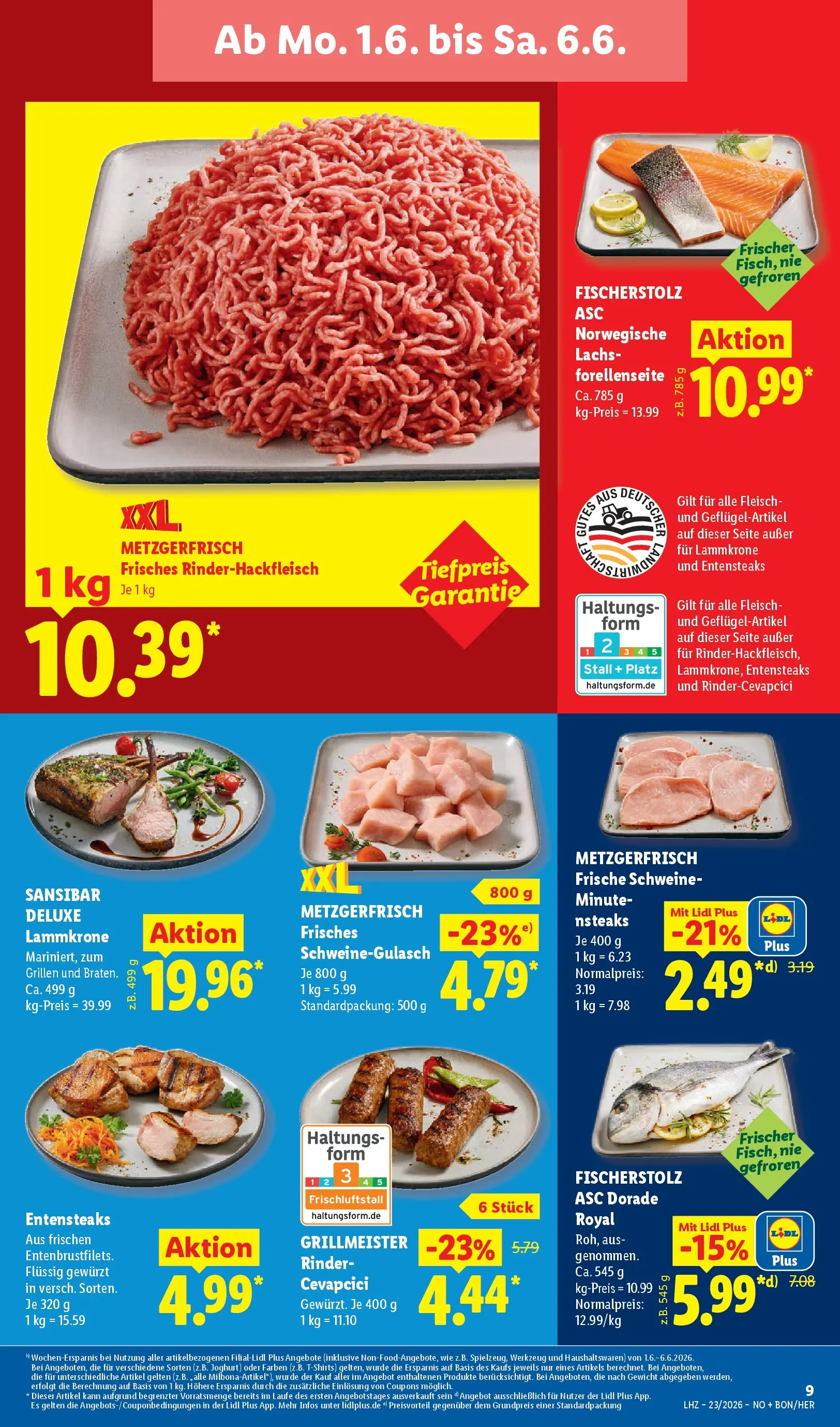 Lidl Prospekt Braunschweig (ab 31.05.2026) zum Blättern » Angebote | Seite: 19 | Produkte: Schweinegulasch, Gewicht, Cevapcici, Fleisch