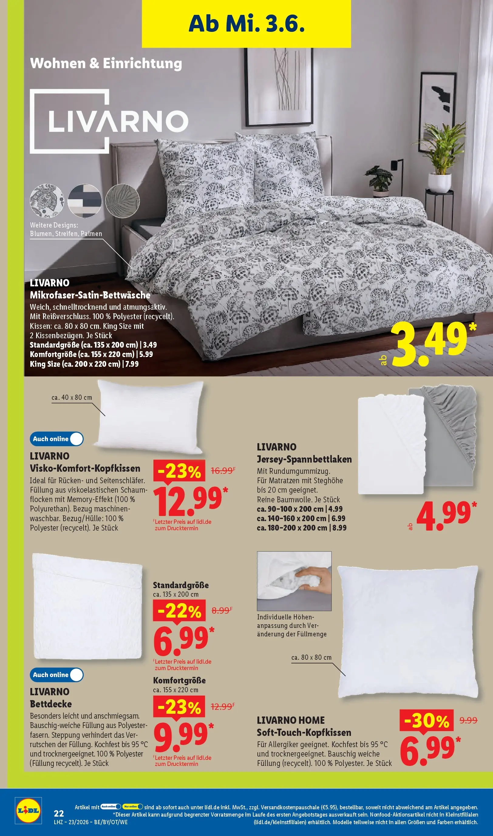 Lidl Prospekt Künzell (ab 31.05.2026) » Angebote online | Seite: 44 | Produkte: Kissen, Bettdecke, Flocken Lidl Prospekt Künzell (ab 31.05.2026) zum Blättern » Angebote | Seite: 44 | Produkte: Kissen, Bettdecke, Flocken