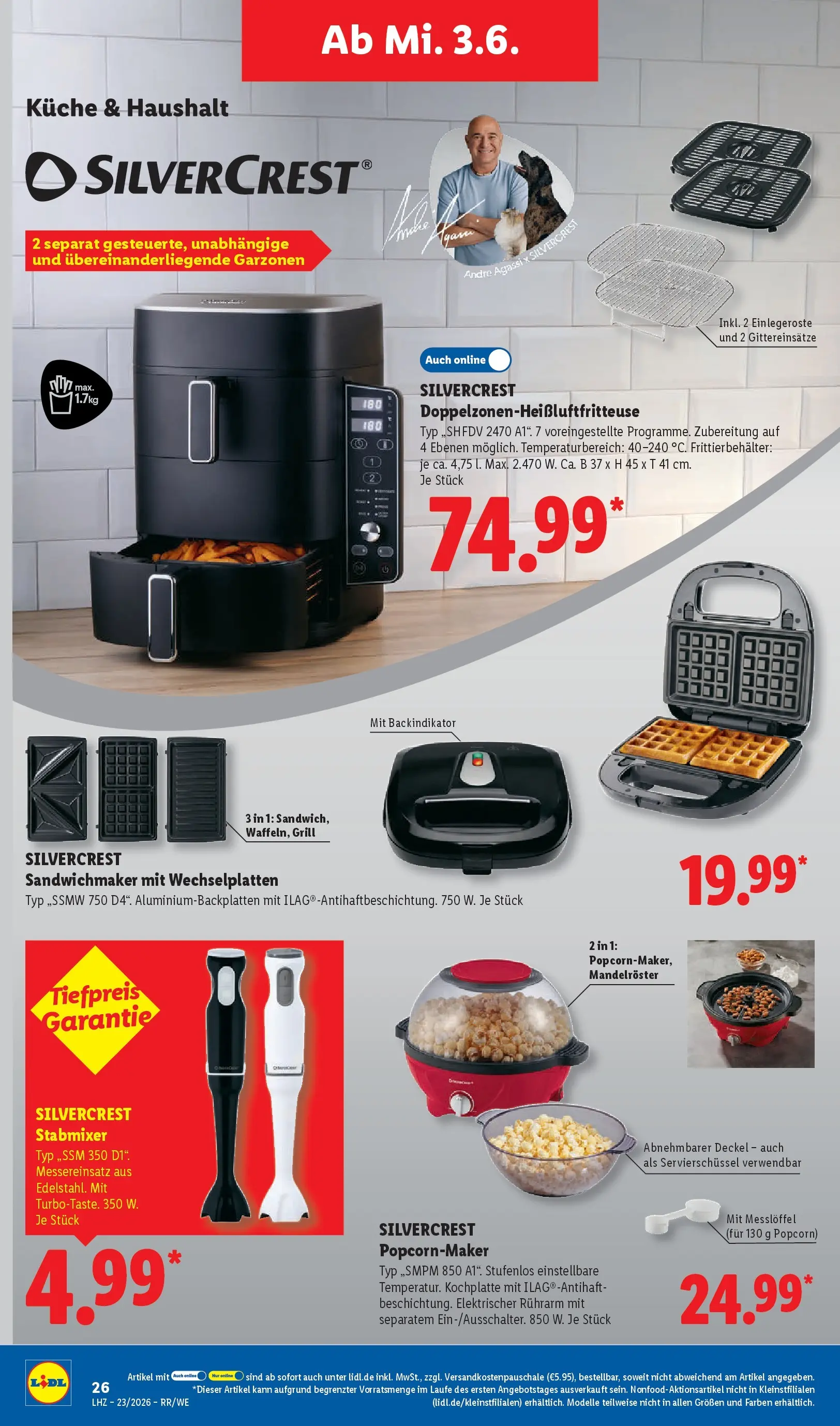 Lidl Prospekt Künzell (ab 31.05.2026) » Angebote online | Seite: 48 | Produkte: Grill, Sandwichmaker, Kochplatte, Stabmixer Lidl Prospekt Künzell (ab 31.05.2026) zum Blättern » Angebote | Seite: 48 | Produkte: Grill, Sandwichmaker, Kochplatte, Stabmixer
