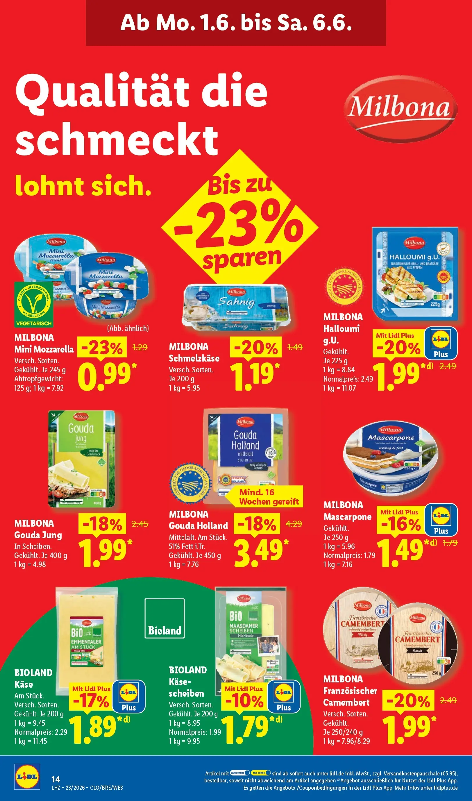 Lidl Prospekt Emlichheim (ab 01.06.2026) » Angebote online | Seite: 28 | Produkte: Käse, Mascarpone, Mozzarella, Gouda Lidl Prospekt Emlichheim (ab 01.06.2026) zum Blättern » Angebote | Seite: 28 | Produkte: Käse, Mascarpone, Mozzarella, Gouda