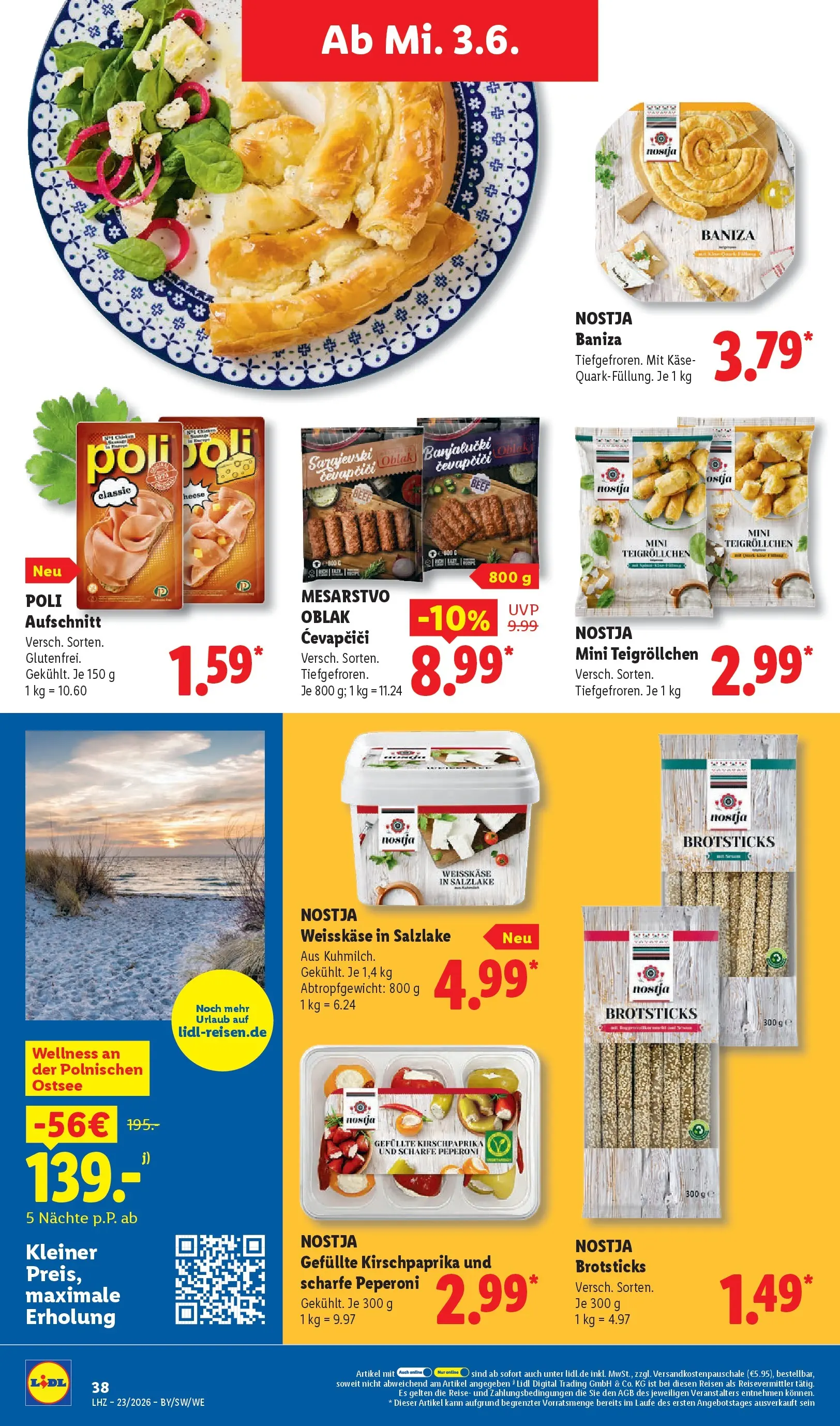 Lidl Prospekt Weikersheim (ab 31.05.2026) » Angebote online | Seite: 56 | Produkte: Käse, Cevapcici Lidl Prospekt Weikersheim (ab 31.05.2026) zum Blättern » Angebote | Seite: 56 | Produkte: Käse, Cevapcici