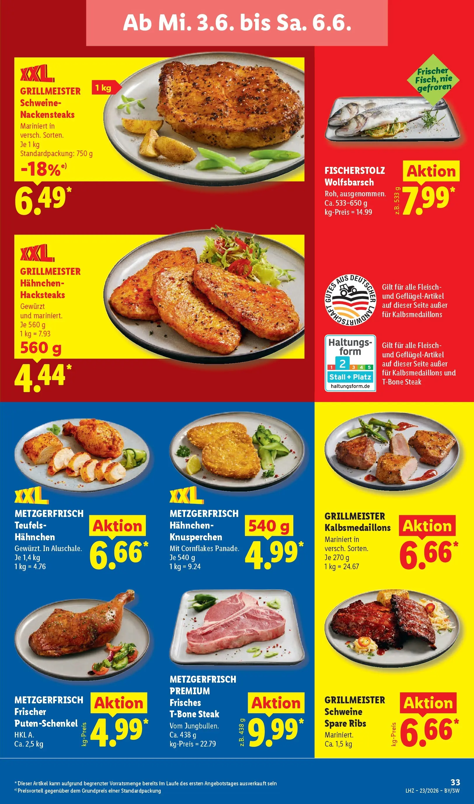 Lidl Prospekt Weikersheim (ab 31.05.2026) » Angebote online | Seite: 63 | Produkte: Nackensteaks, Hahnchen, Spare ribs, Fleisch Lidl Prospekt Weikersheim (ab 31.05.2026) zum Blättern » Angebote | Seite: 63 | Produkte: Nackensteaks, Hahnchen, Spare ribs, Fleisch