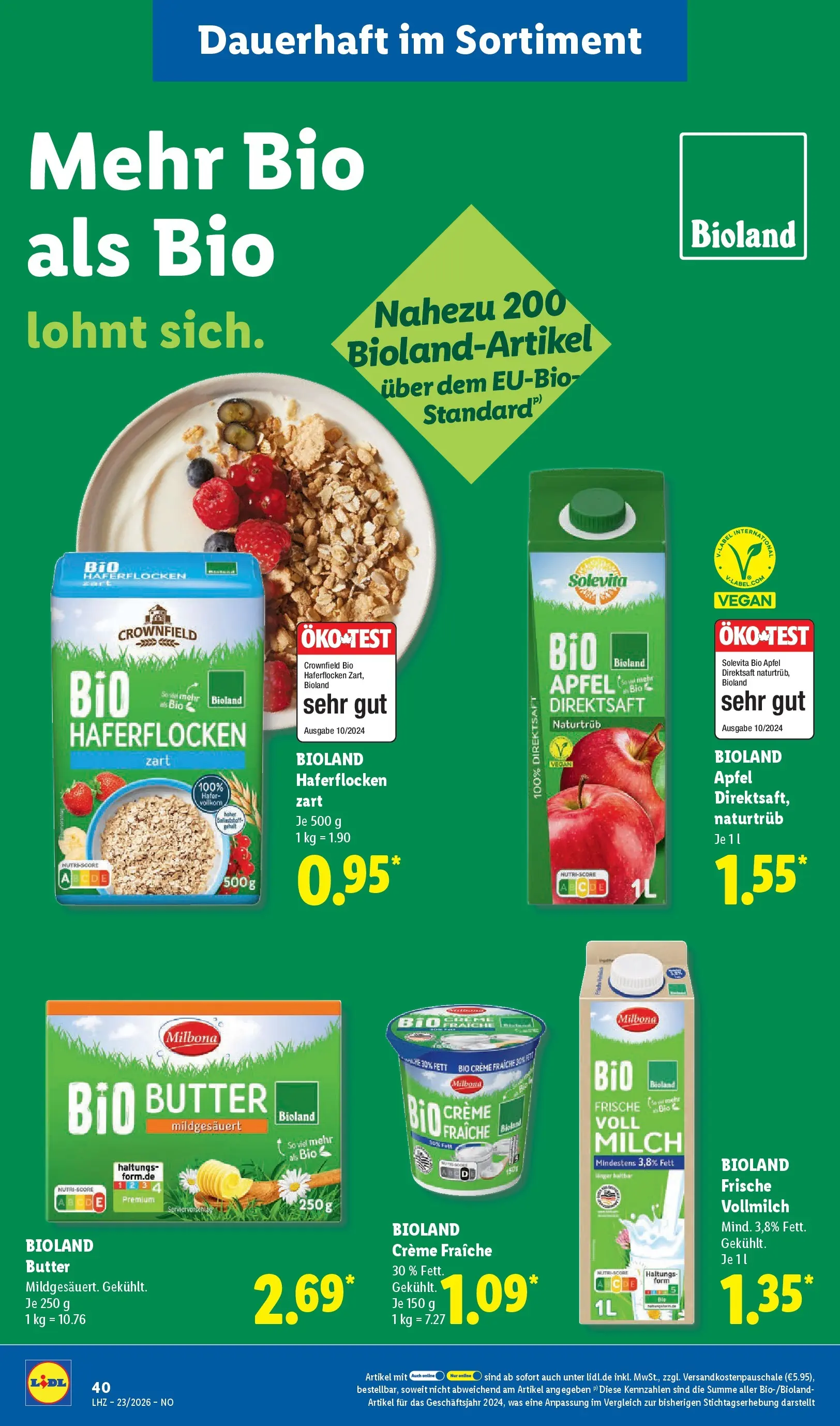Lidl Prospekt Braunschweig (ab 31.05.2026) zum Blättern » Angebote | Seite: 66 | Produkte: Milch, Butter, Äpfel, Creme