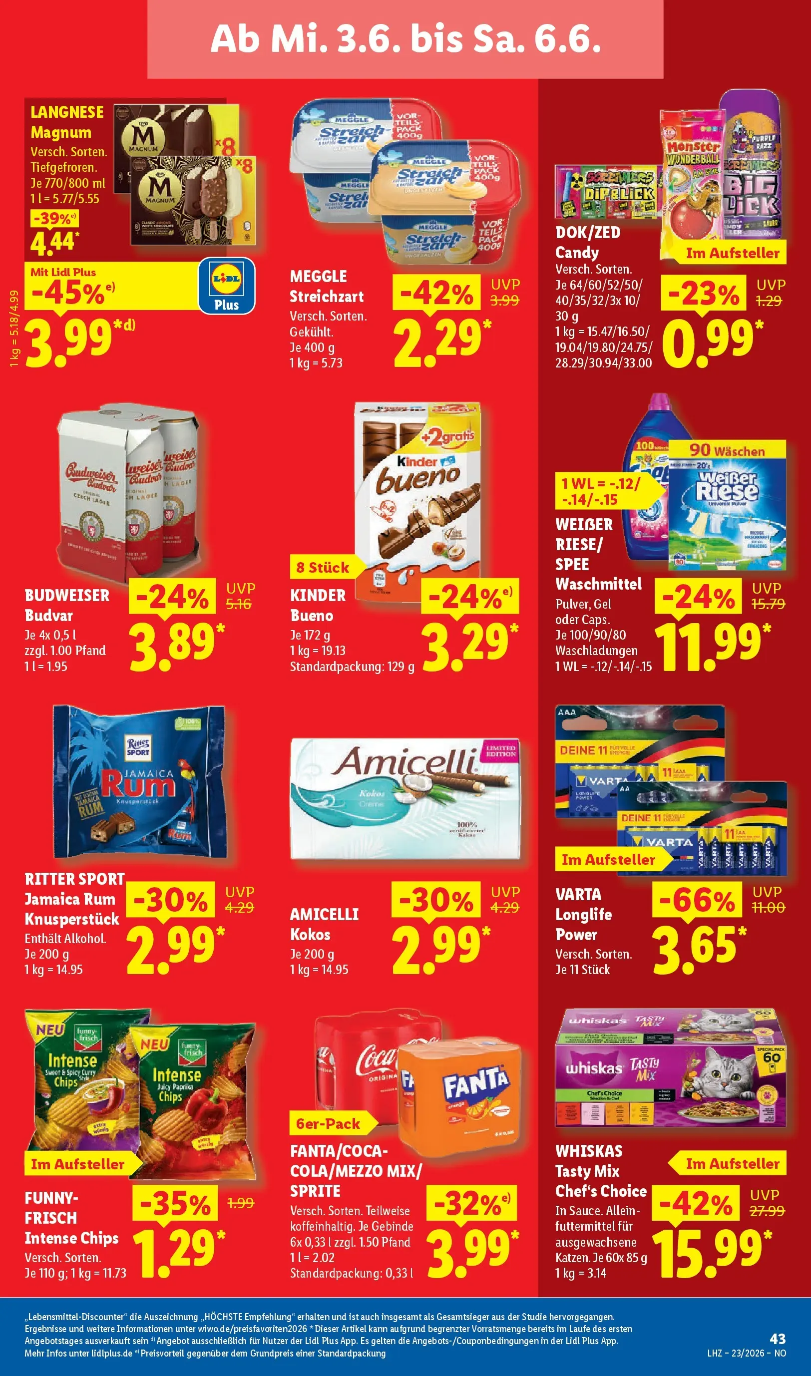 Lidl Prospekt Braunschweig (ab 31.05.2026) zum Blättern » Angebote | Seite: 69 | Produkte: Sprite, Paprika, Waschmittel, Chips