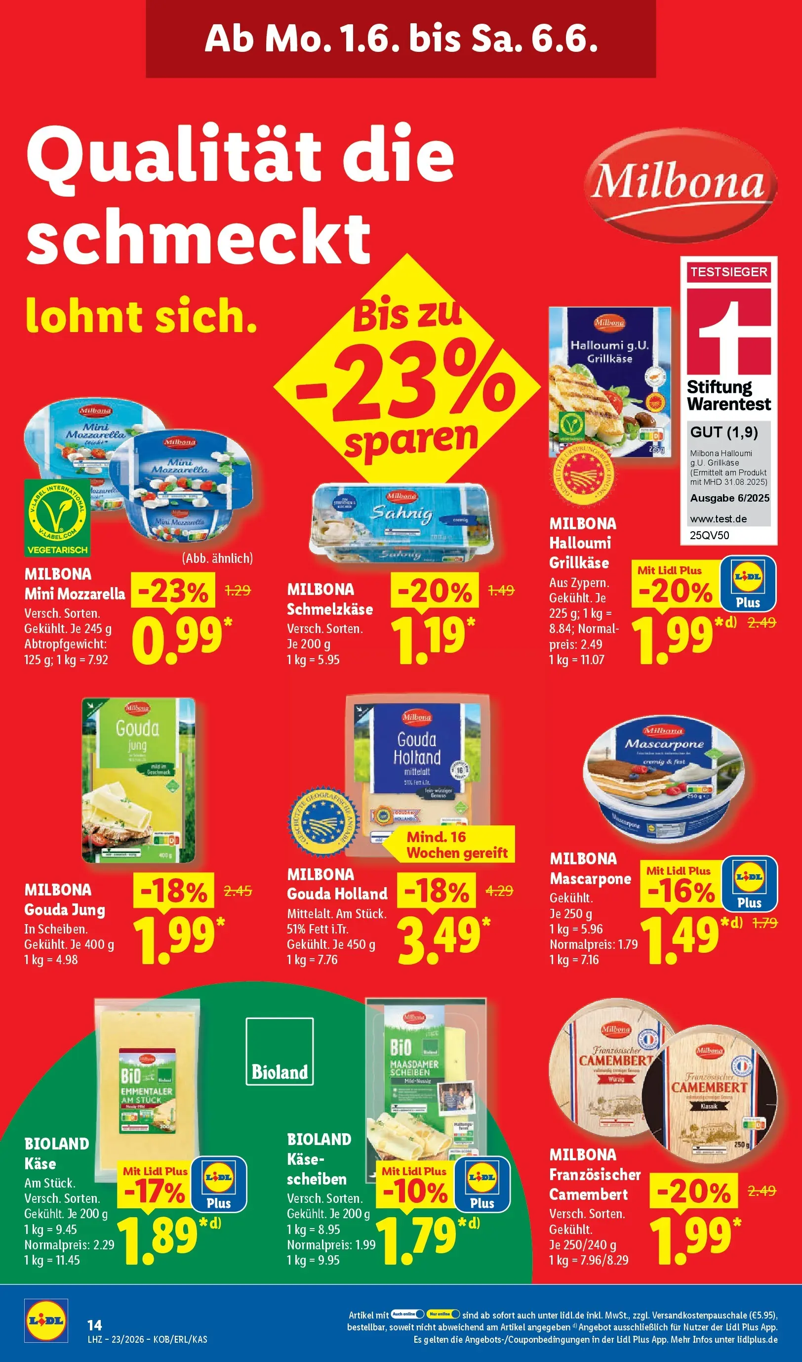 Lidl Prospekt Künzell (ab 31.05.2026) » Angebote online | Seite: 24 | Produkte: Käse, Mascarpone, Mozzarella, Gouda Lidl Prospekt Künzell (ab 31.05.2026) zum Blättern » Angebote | Seite: 24 | Produkte: Käse, Mascarpone, Mozzarella, Gouda