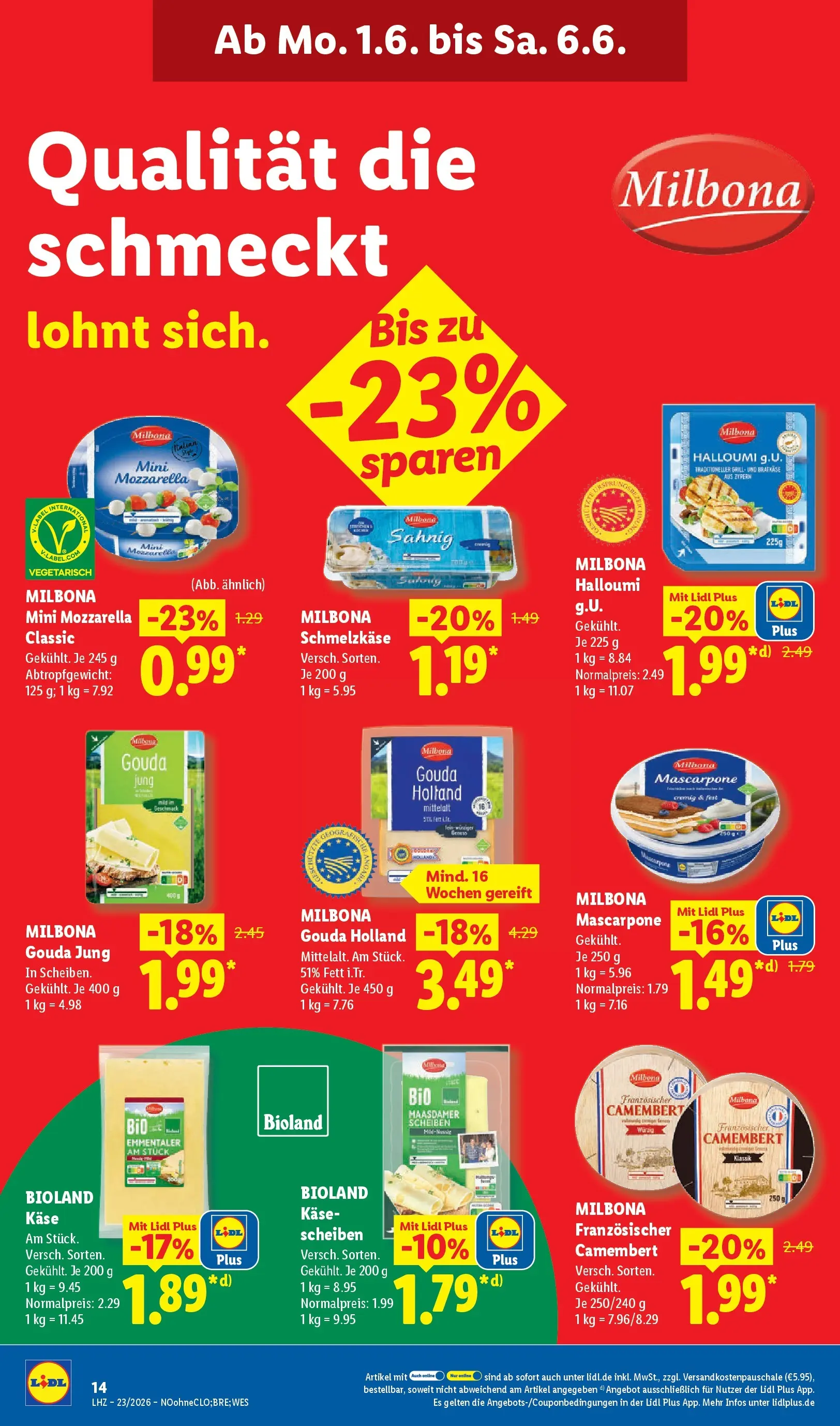 Lidl Prospekt Braunschweig (ab 31.05.2026) zum Blättern » Angebote | Seite: 28 | Produkte: Grill, Käse, Mascarpone, Gouda