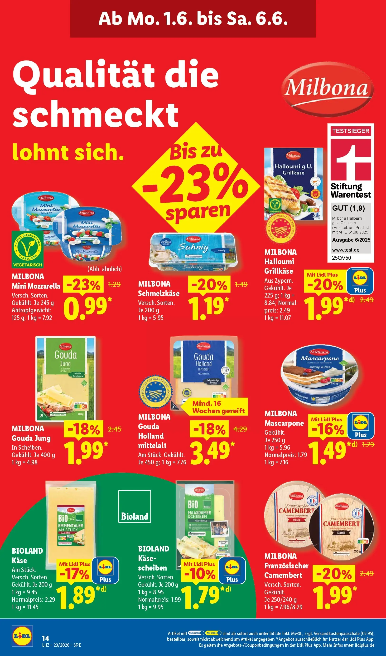 Lidl Prospekt Ilvesheim (ab 31.05.2026) » Angebote online | Seite: 24 | Produkte: Käse, Mascarpone, Mozzarella, Gouda Lidl Prospekt Ilvesheim (ab 31.05.2026) zum Blättern » Angebote | Seite: 24 | Produkte: Käse, Mascarpone, Mozzarella, Gouda