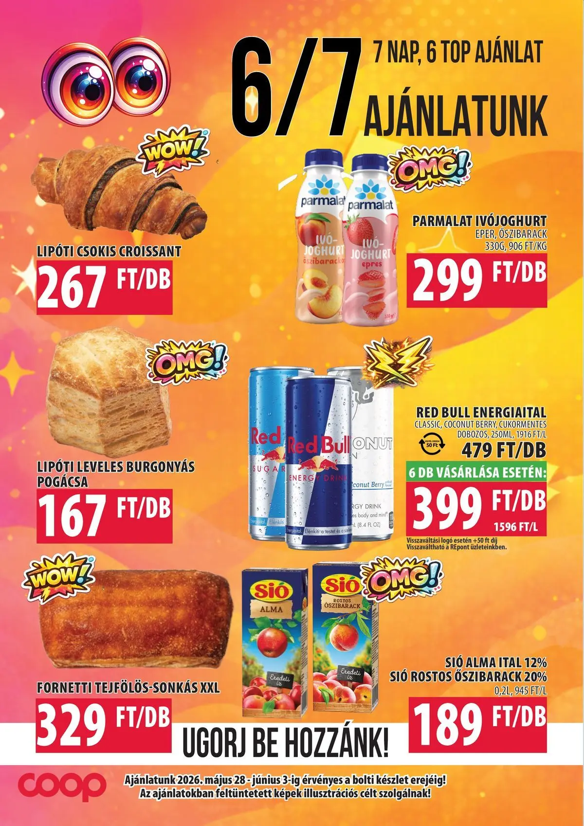 COOP Szolnok akciós újság Békésszentandrás - 2026.05.28. -tól/töl > akció, lapozható szórólap 🛍️ | Oldal: 2 | Termékek: Ivójoghurt, Őszibarack, Body, Joghurt