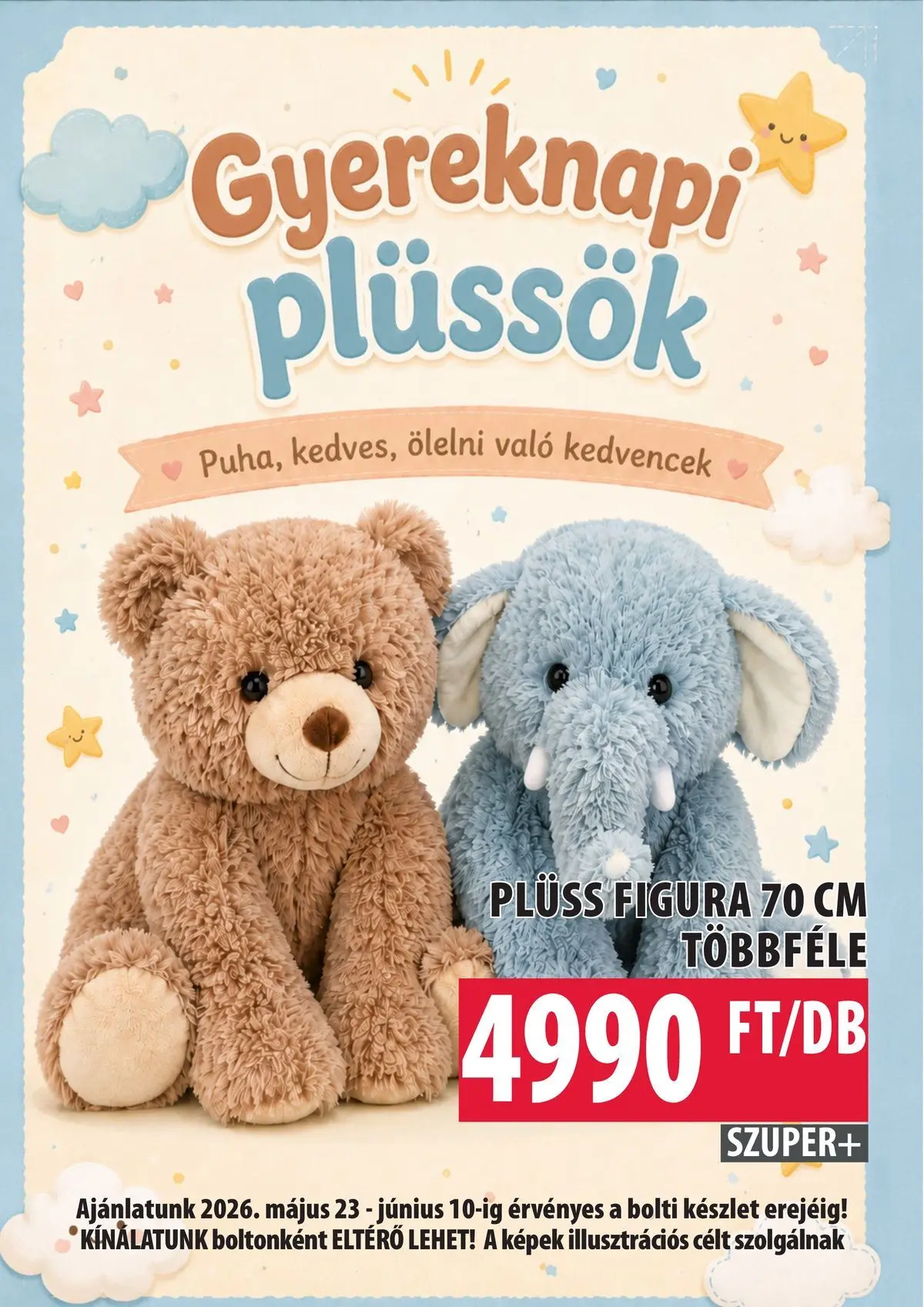 COOP Szolnok akciós újság Békésszentandrás - 2026.05.28. -tól/töl > akció, lapozható szórólap 🛍️ | Oldal: 3 | Termékek: Plüss