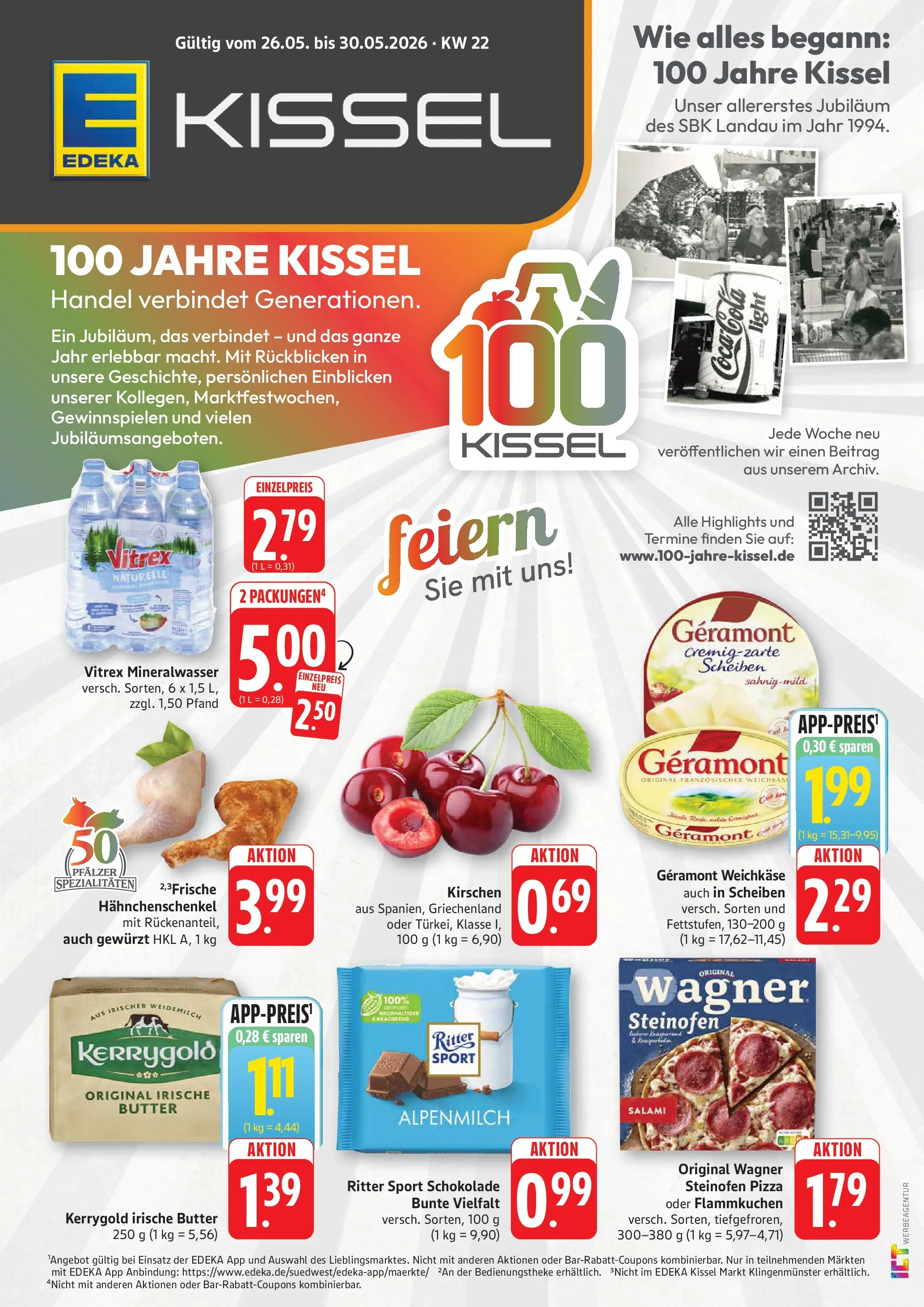 Edeka prospekt Kröppen (ab 26.05.2026) » Angebote Online | Seite: 1 | Produkte: Schokolade, Mineralwasser, Kirschen, Pizza