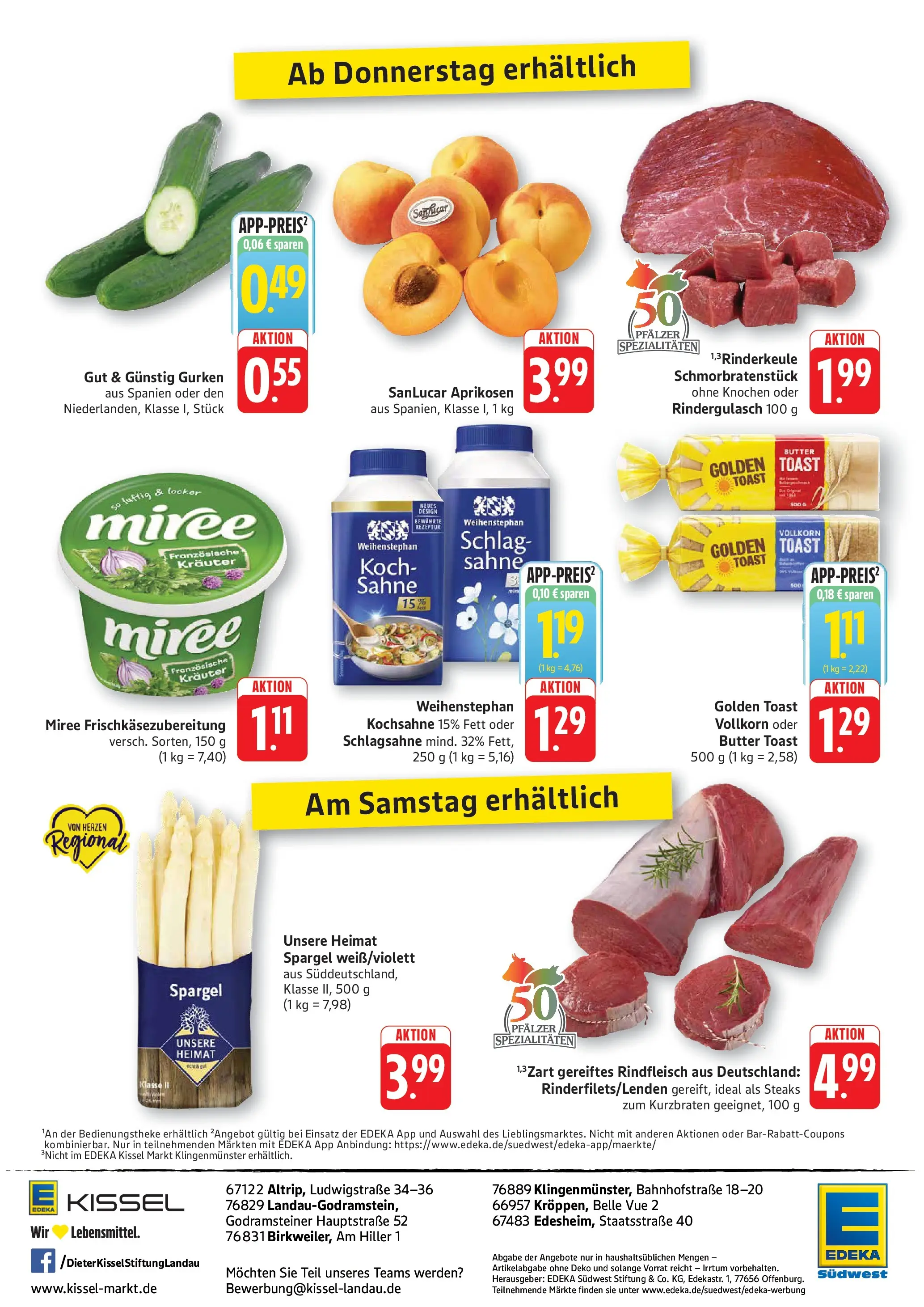 Edeka prospekt Kröppen (ab 26.05.2026) » Angebote Online | Seite: 10 | Produkte: Rindergulasch, Spargel, Rindfleisch, Gurken