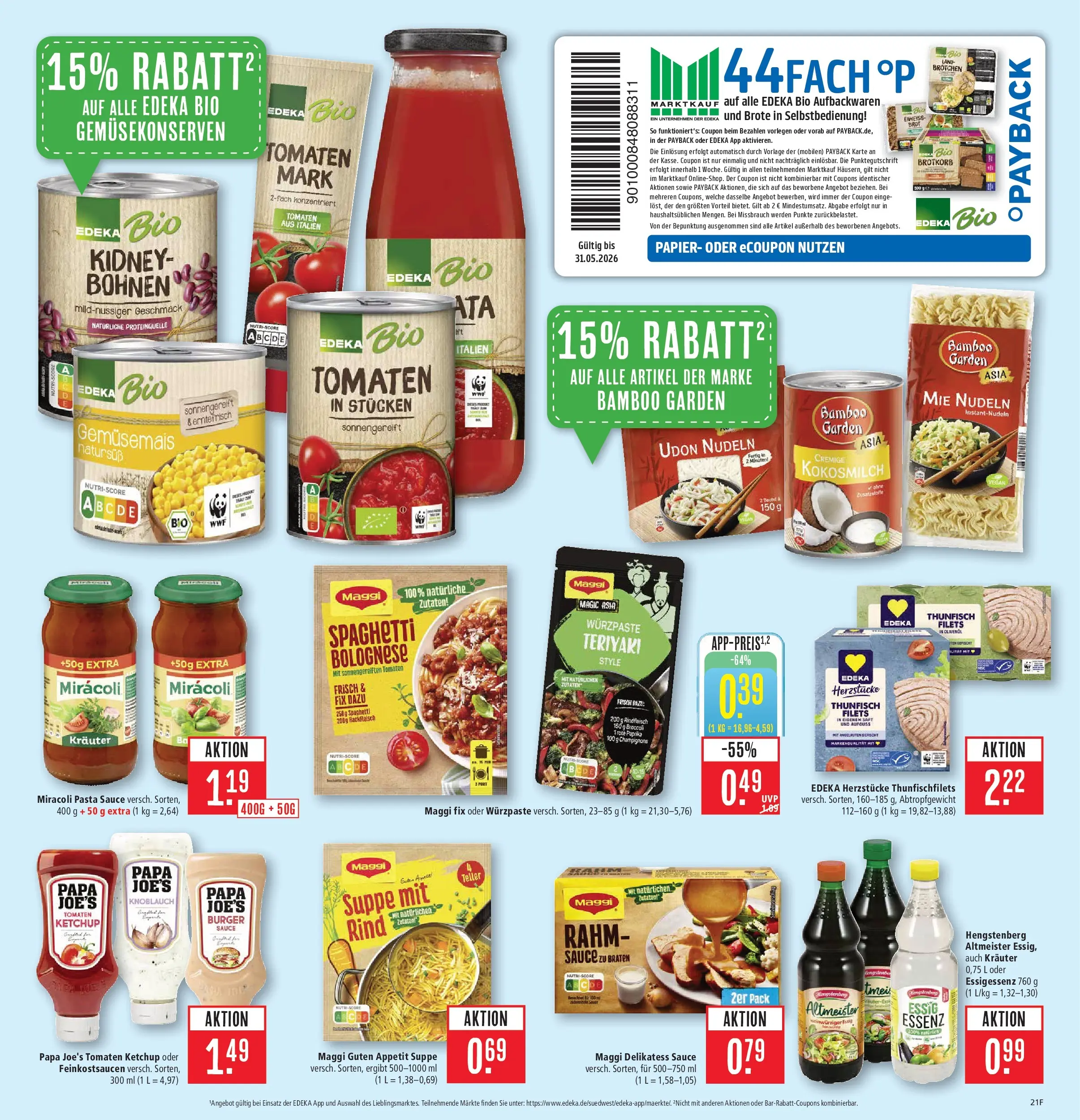 Marktkauf Prospekt Ostfildern (ab 26.05.2026) » Angebote online | Seite: 27 | Produkte: Maggi, Thunfisch, Pasta, Ketchup