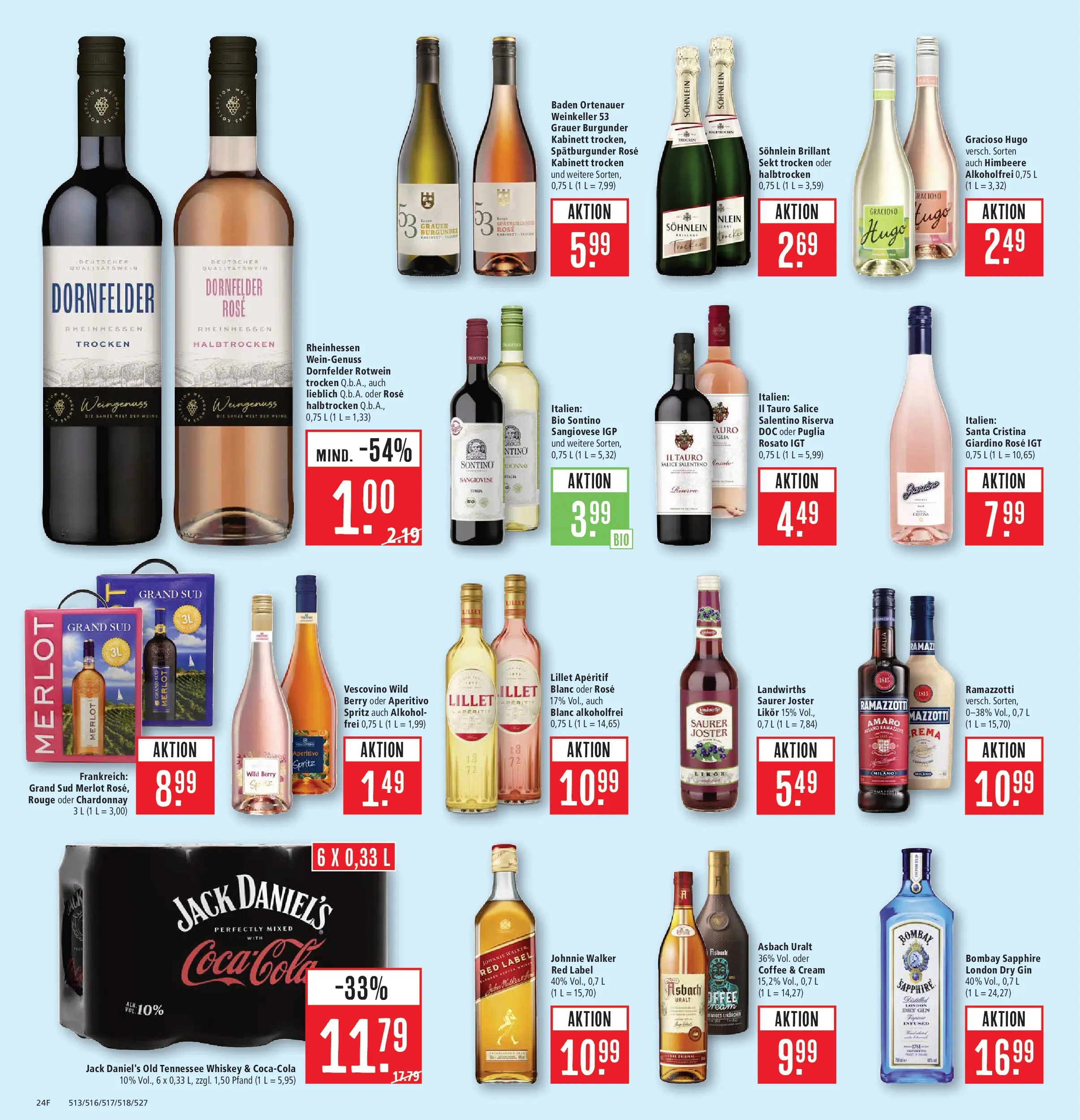 Marktkauf Prospekt Ostfildern (ab 26.05.2026) » Angebote online | Seite: 32 | Produkte: Rotwein trocken, Whiskey, Johnnie walker, Asbach
