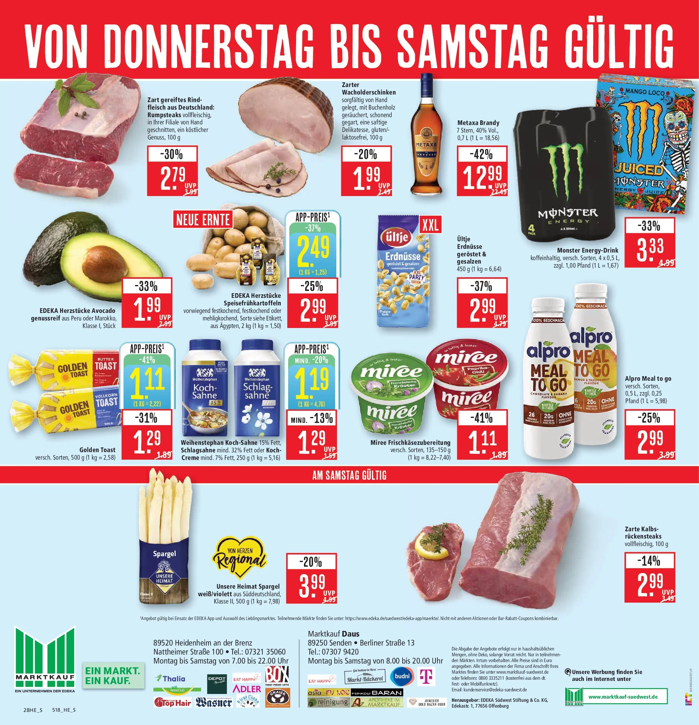 Marktkauf Prospekt Heidenheim (ab 26.05.2026) » Angebote online | Seite: 36 | Produkte: Berliner, Spargel, Alpro, Uhr