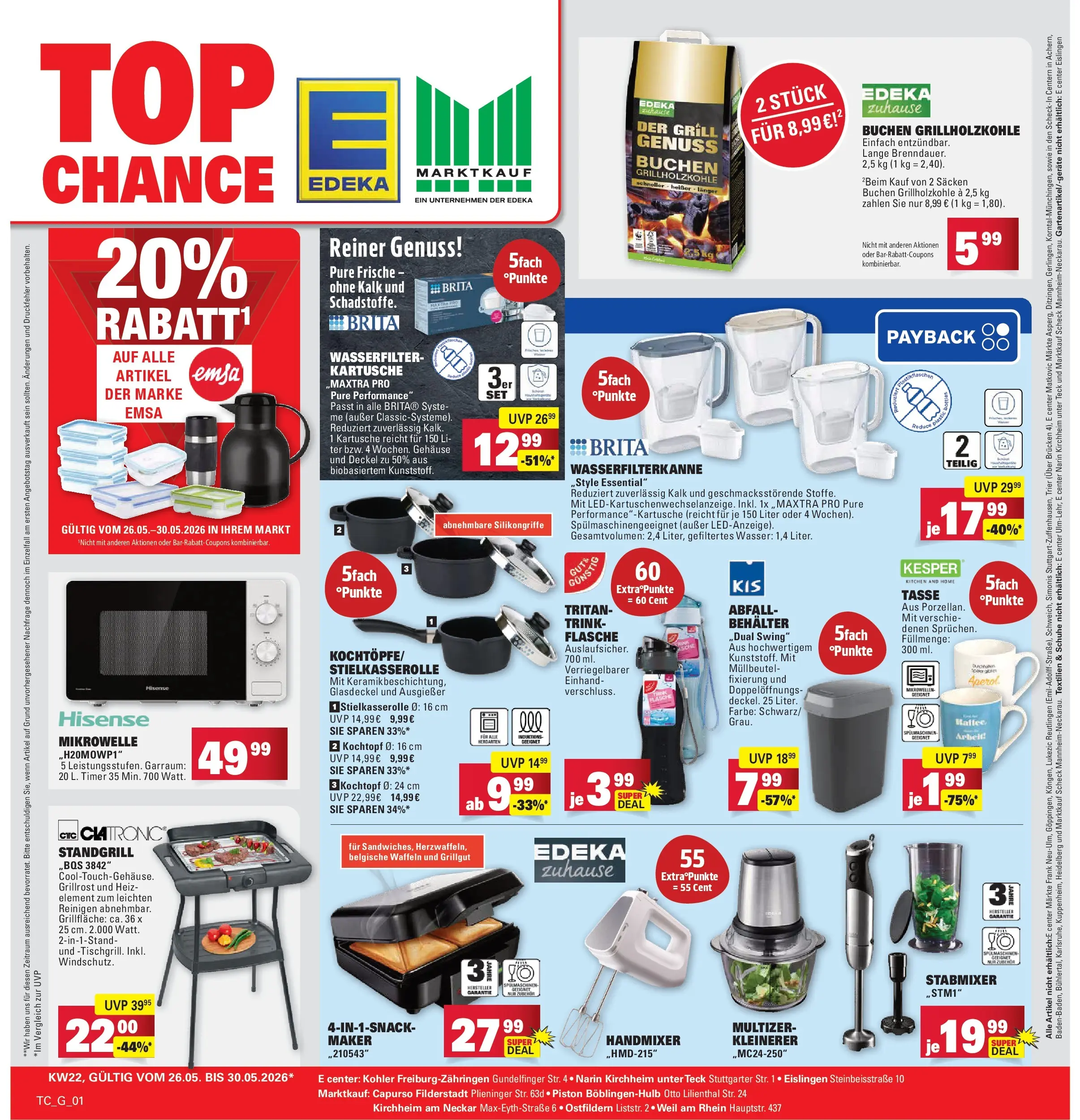 Marktkauf Prospekt Ostfildern (ab 26.05.2026) » Angebote online | Seite: 37 | Produkte: Hisense, Grill, Handmixer, Waffeln