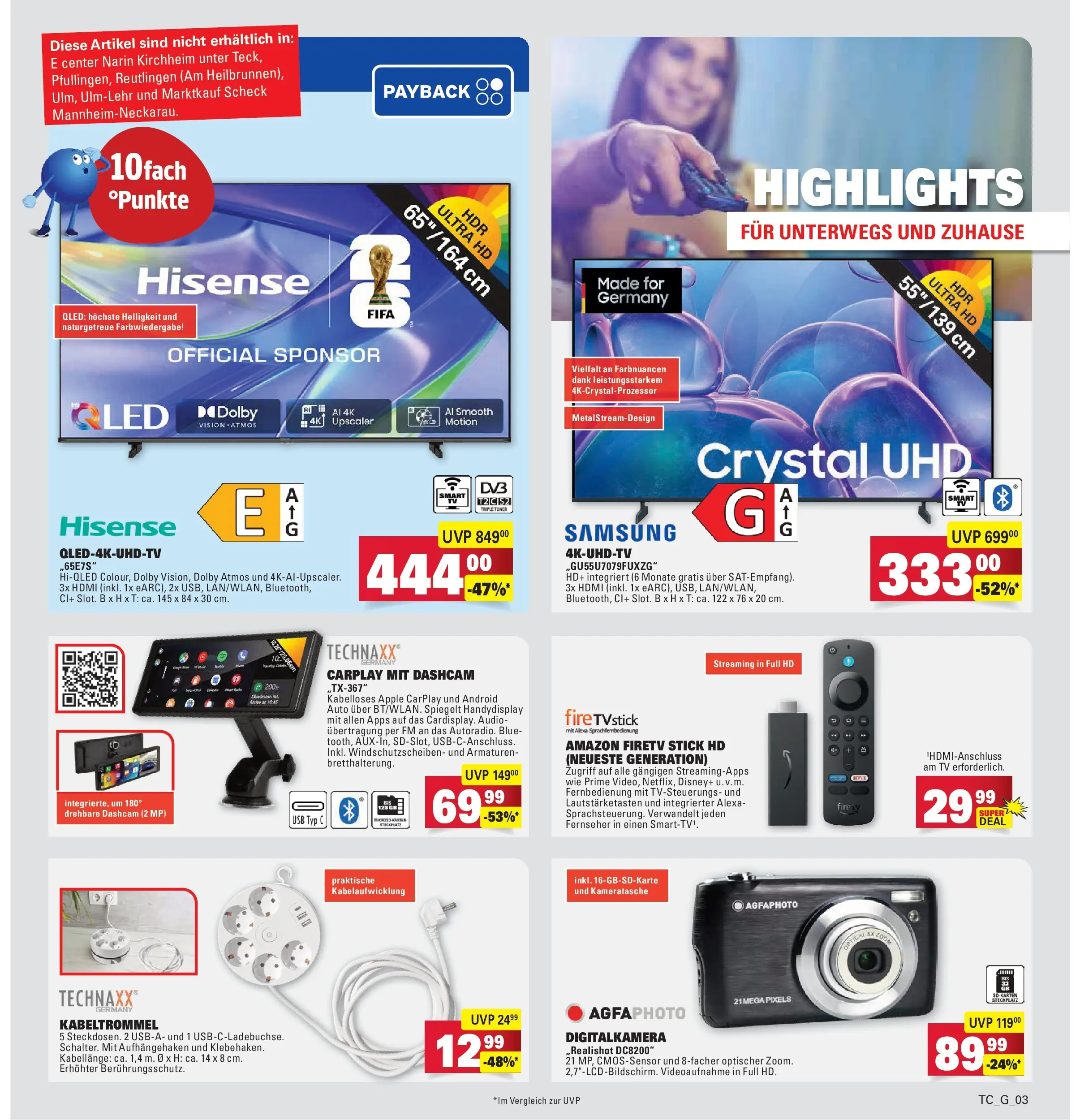 Marktkauf Prospekt Ostfildern (ab 26.05.2026) » Angebote online | Seite: 39 | Produkte: USB, Samsung, TV, Audio