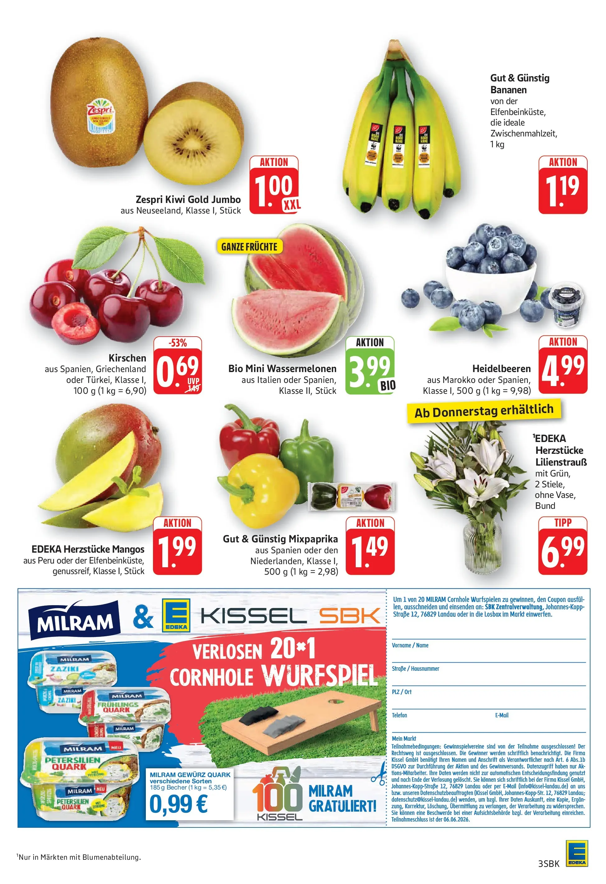 E center Prospekt Walldorf (ab 26.05.2026) zum Blättern | Seite: 3 | Produkte: Quark, Bananen, Kirschen, Telefon