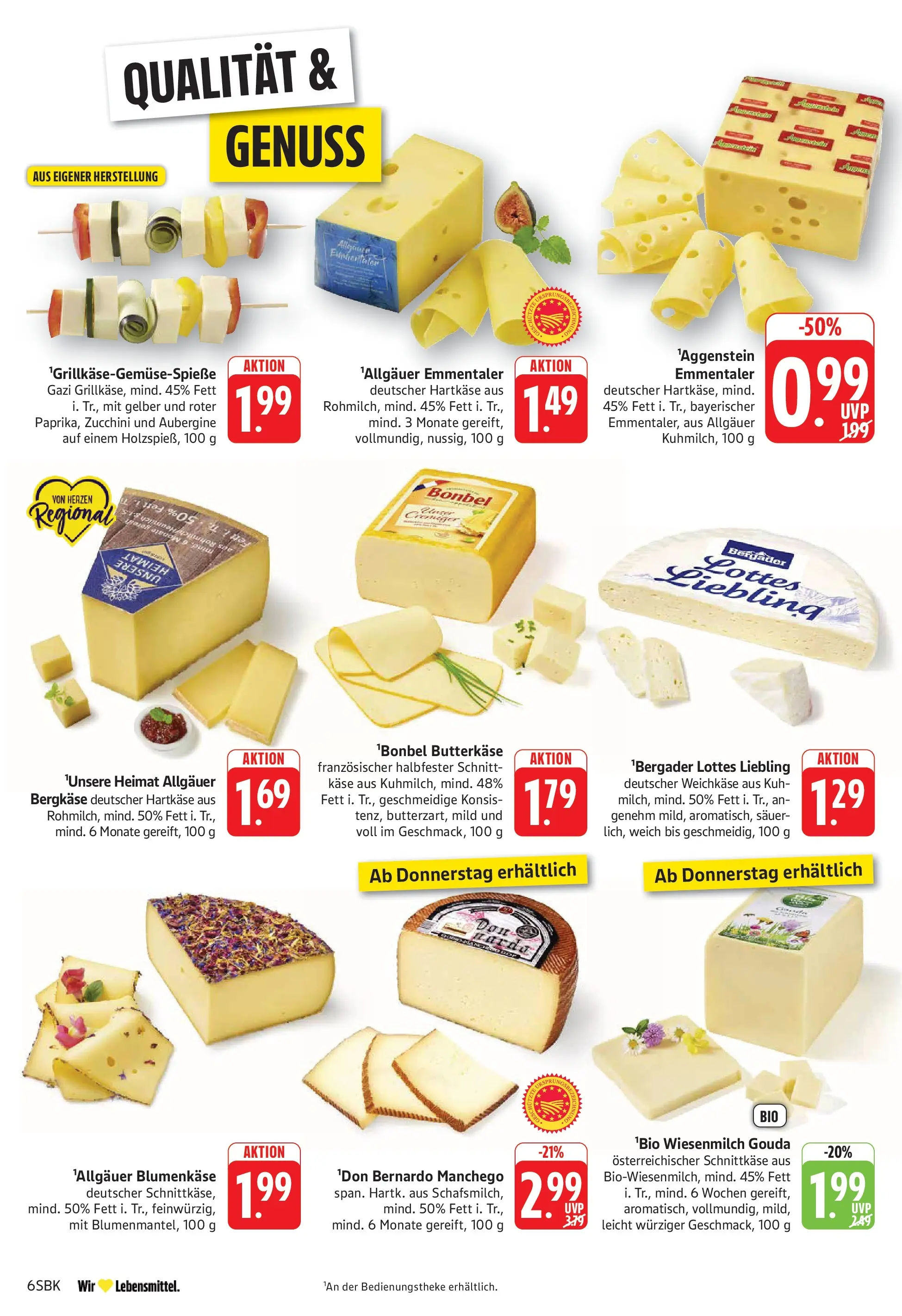 E center Prospekt Walldorf (ab 26.05.2026) zum Blättern | Seite: 6 | Produkte: Käse, Gouda, Aubergine, Zucchini