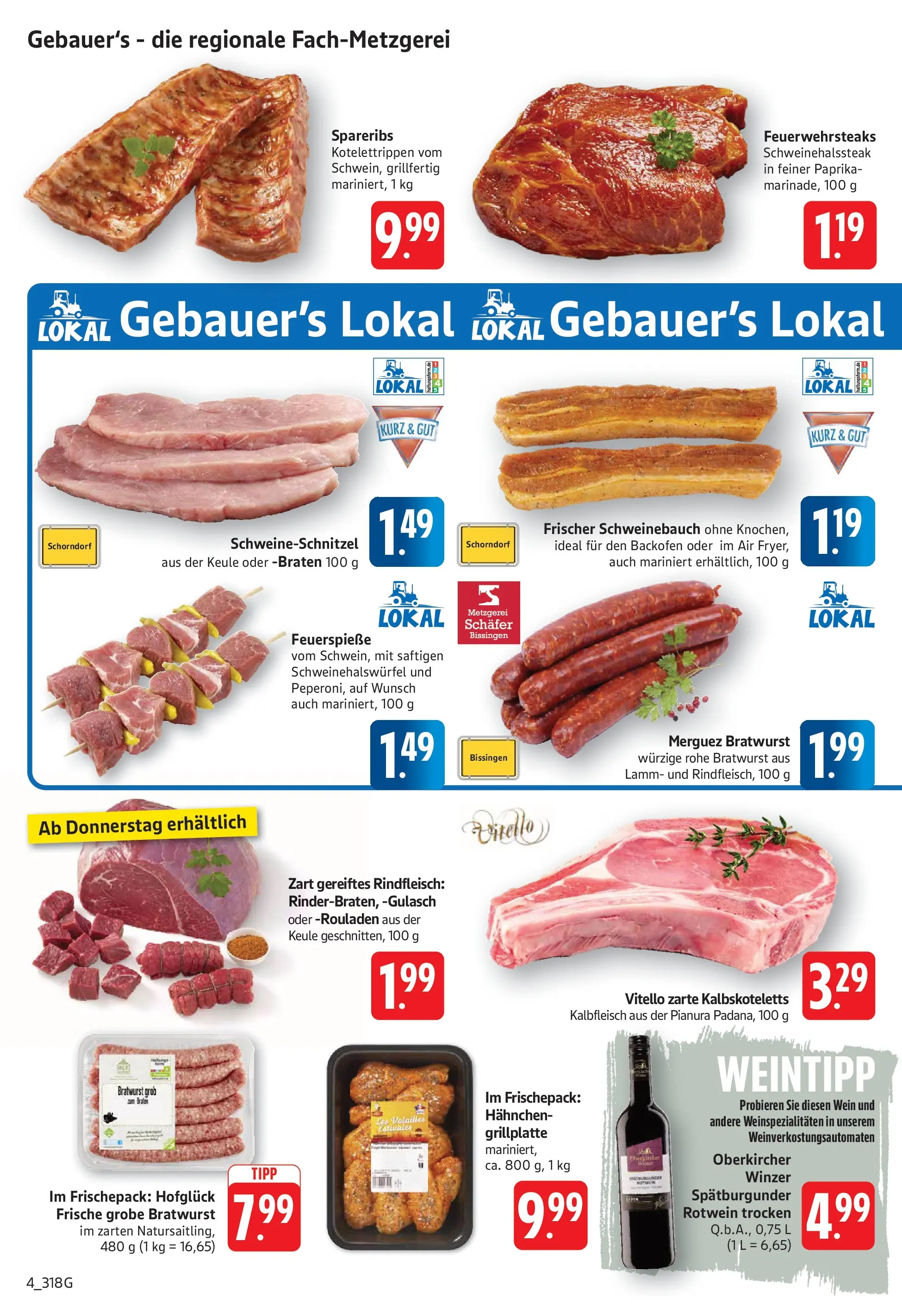Edeka prospekt Geislingen (ab 26.05.2026) » Angebote Online | Seite: 4 | Produkte: Rotwein trocken, Bratwurst, Backofen, Wein
