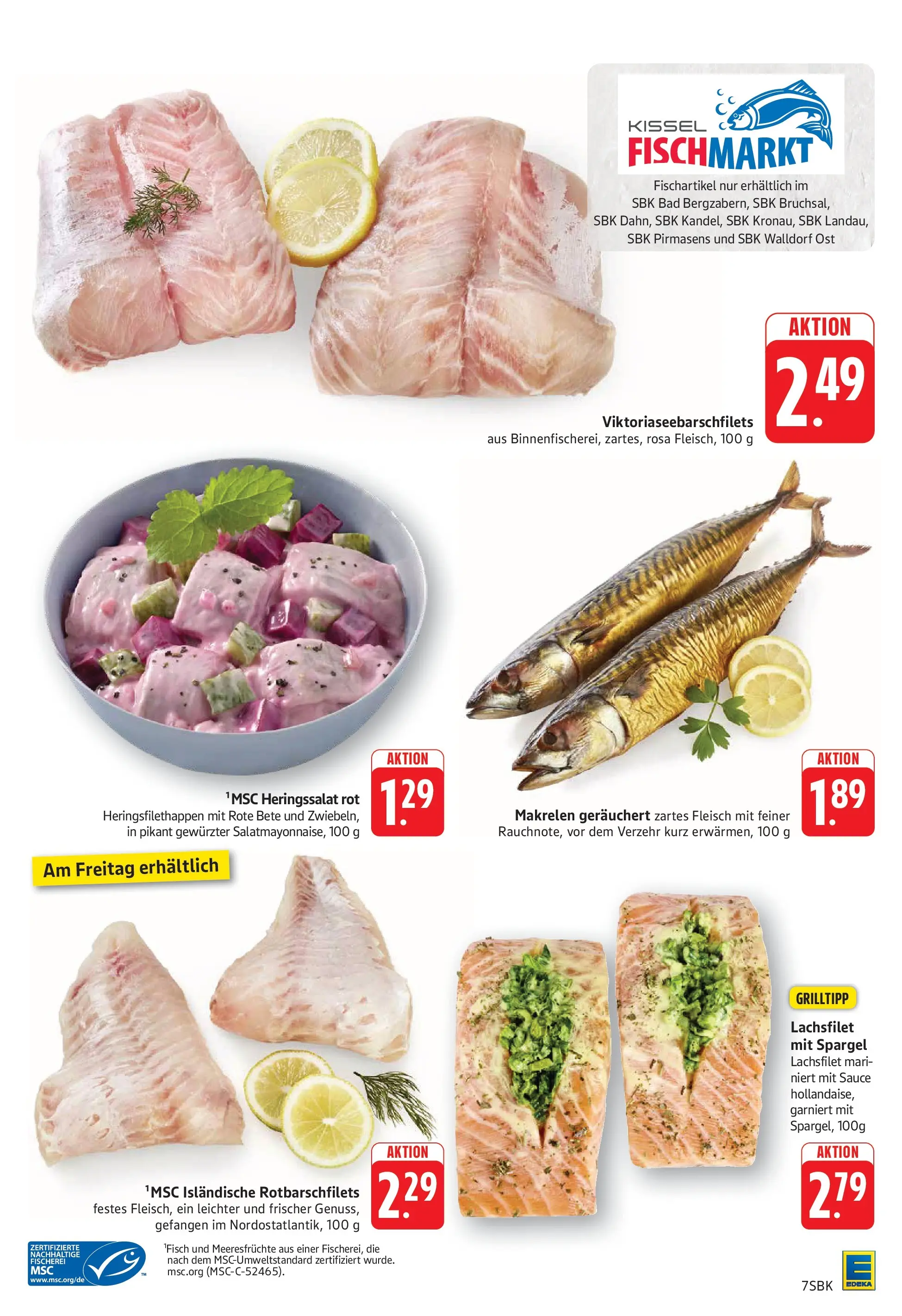 E center Prospekt Walldorf (ab 26.05.2026) zum Blättern | Seite: 7 | Produkte: Bad, Spargel, Meeresfrüchte, Fleisch