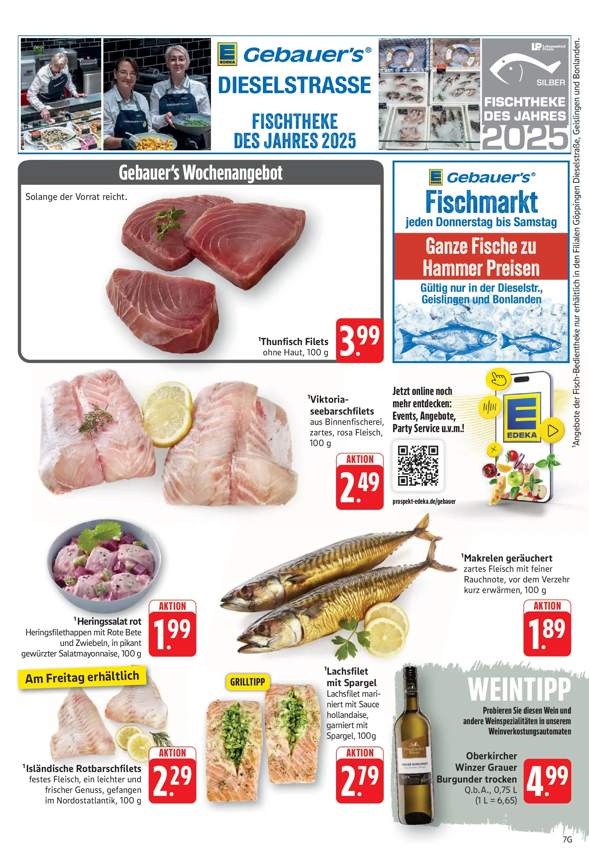 Edeka prospekt Geislingen (ab 26.05.2026) » Angebote Online | Seite: 7 | Produkte: Spargel, Wein, Fleisch