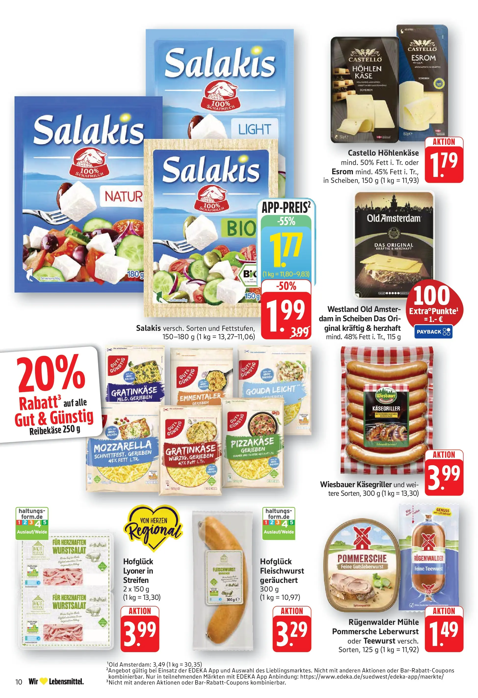 Edeka prospekt Geislingen (ab 26.05.2026) » Angebote Online | Seite: 10 | Produkte: Mozzarella, Gouda, Salakis, Reibekase