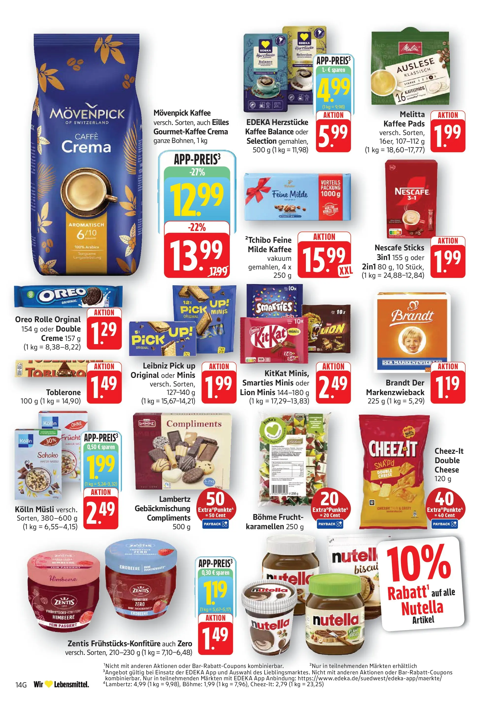 Edeka prospekt Geislingen (ab 26.05.2026) » Angebote Online | Seite: 14 | Produkte: Musli, Kolln, Kolln musli, Nutella