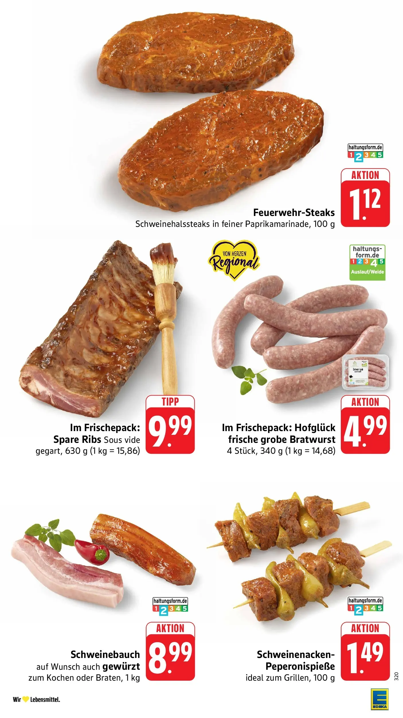 Edeka prospekt Großostheim (ab 26.05.2026) » Angebote Online | Seite: 11 | Produkte: Schweinebauch, Bratwurst, Spare ribs, Schweinenacken