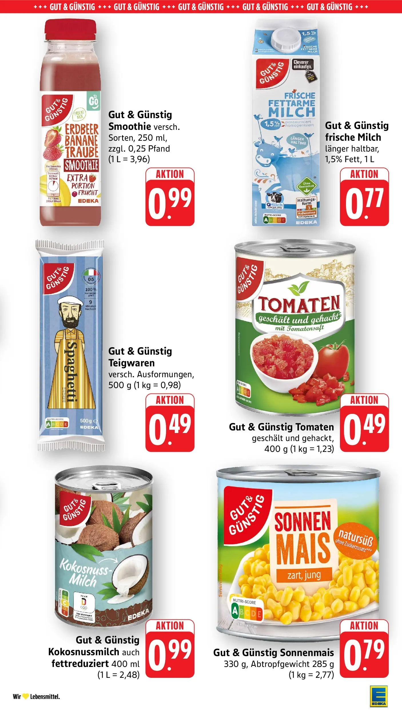 Edeka prospekt Möglingen (ab 26.05.2026) » Angebote Online | Seite: 17 | Produkte: Milch, Tomaten, Pasta