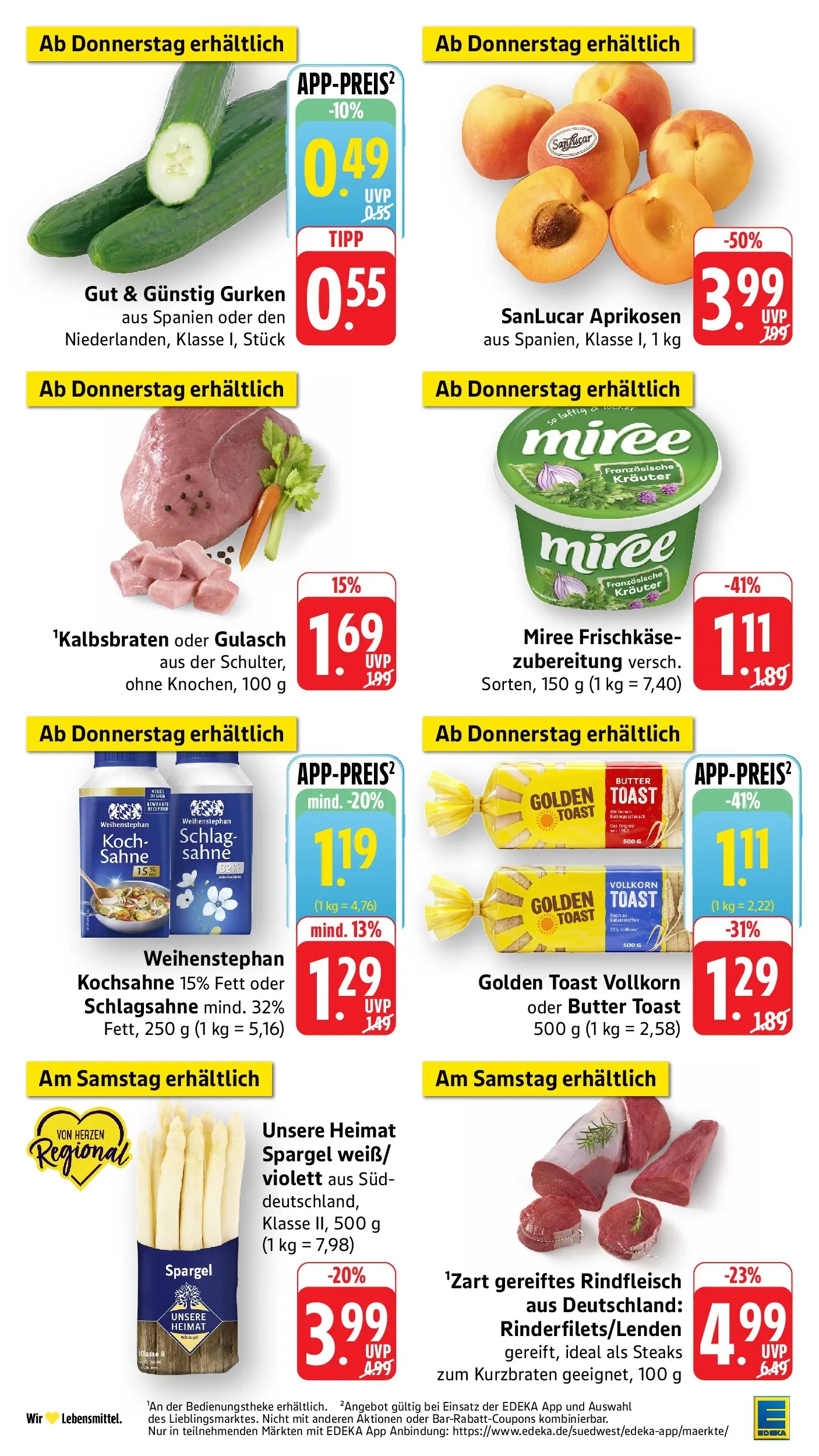 Edeka prospekt Möglingen (ab 26.05.2026) » Angebote Online | Seite: 44 | Produkte: Butter, Gulasch, Sahne, Frischkase