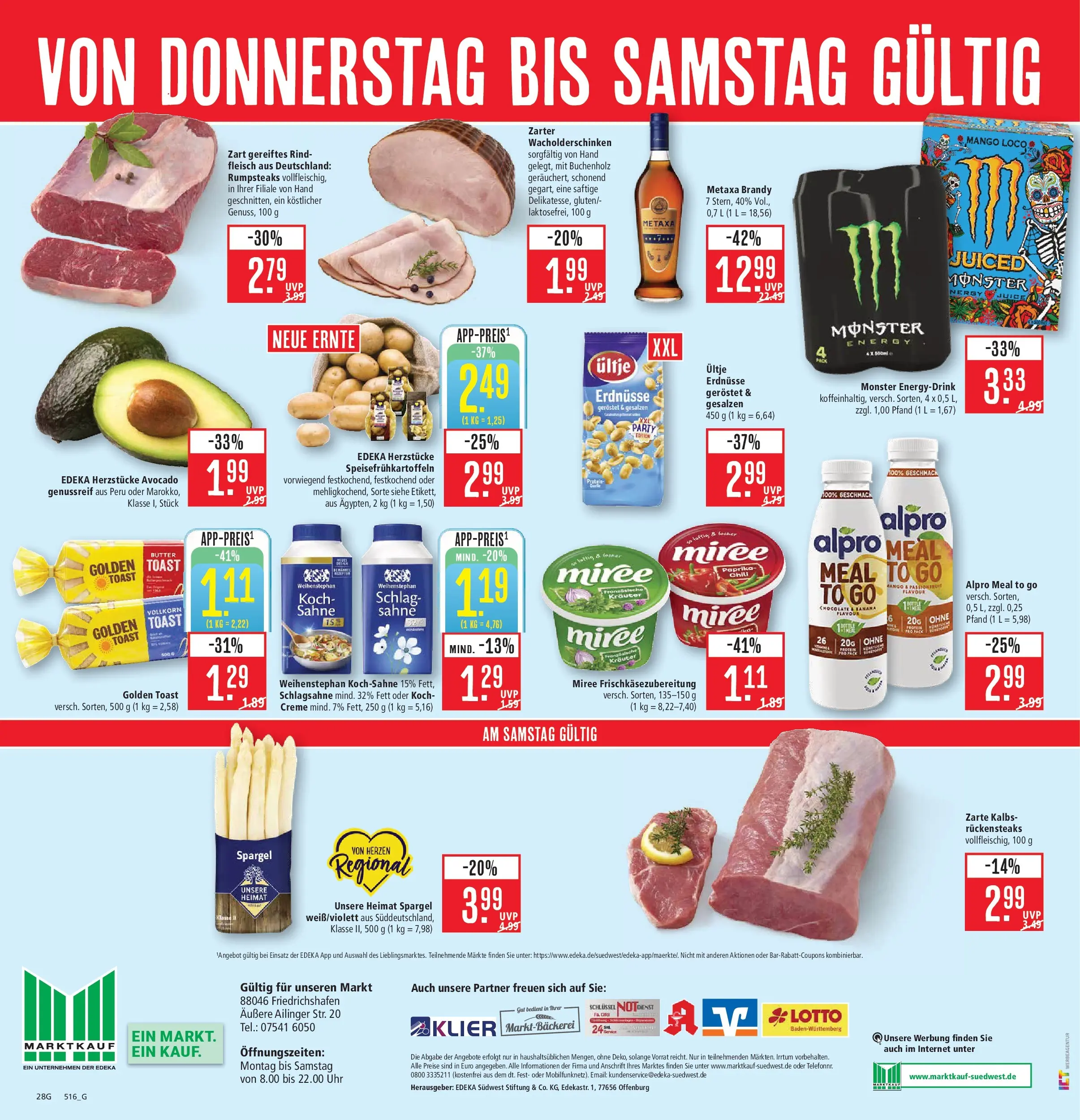 Marktkauf Prospekt Friedrichshafen (ab 26.05.2026) » Angebote online | Seite: 36 | Produkte: Energy, Butter, Toast, Paprika