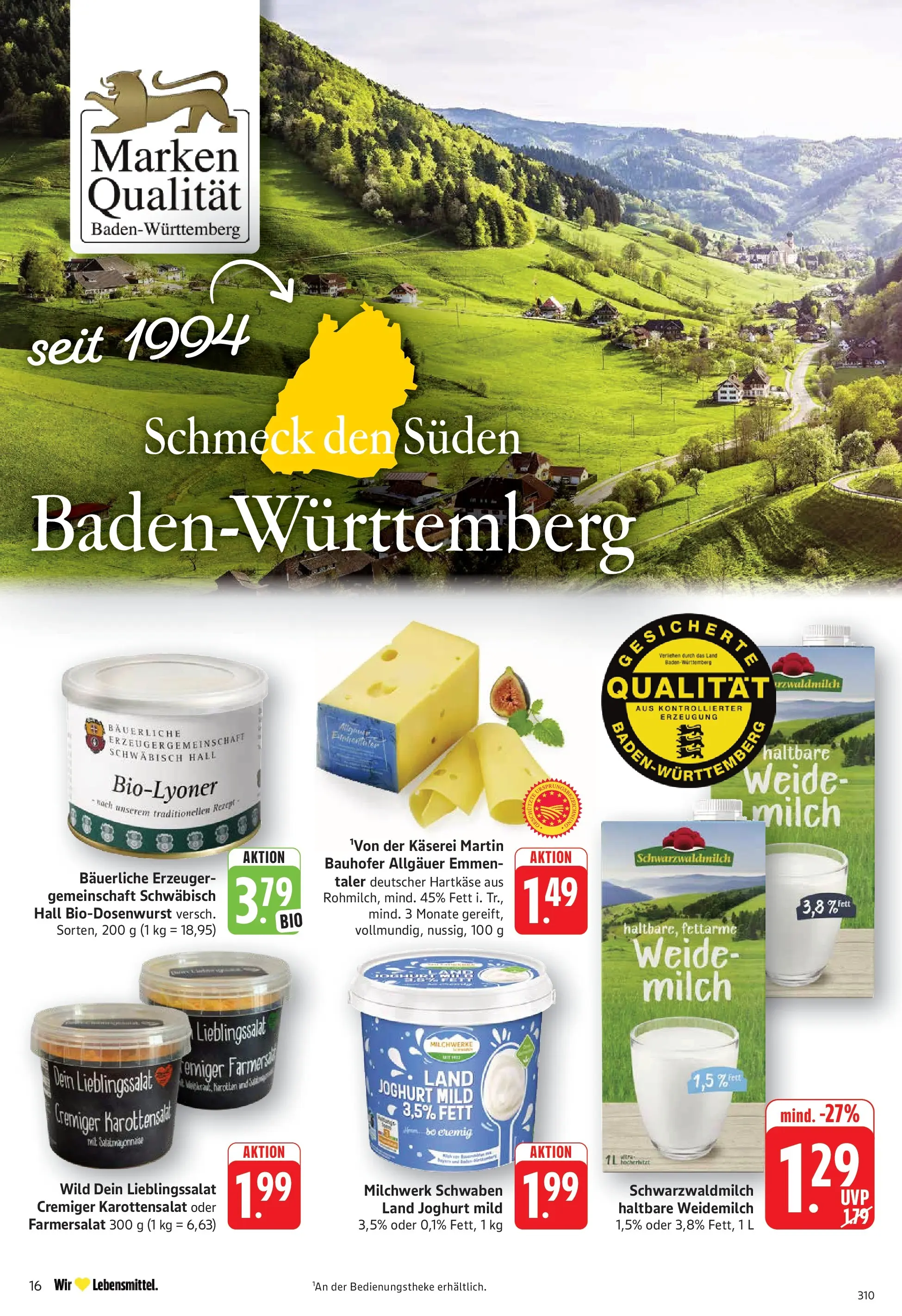 Edeka prospekt Göppingen (ab 26.05.2026) » Angebote Online | Seite: 16 | Produkte: Milch, Joghurt