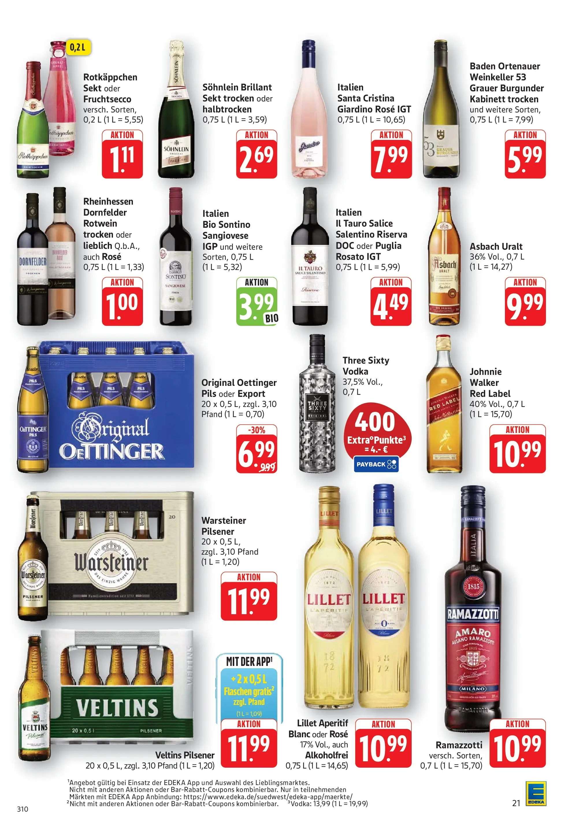 Edeka prospekt Göppingen (ab 26.05.2026) » Angebote Online | Seite: 21 | Produkte: Rotkappchen sekt, Oettinger, Fruchtsecco, Veltins